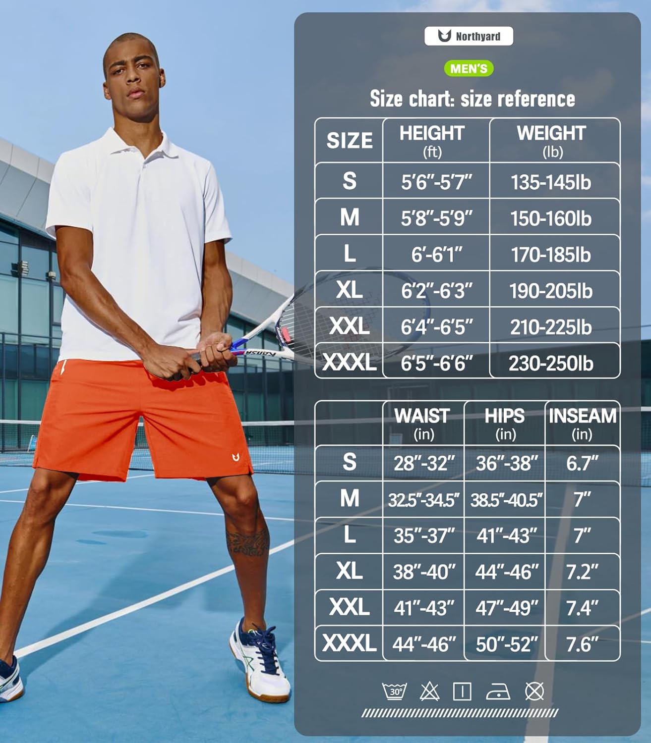 NORTHYARD Men's Running Athletic Shorts 5"/ 7"/ 9" Workout Gym Short Tennis Quick Dry Active Sport Hiking Basketball