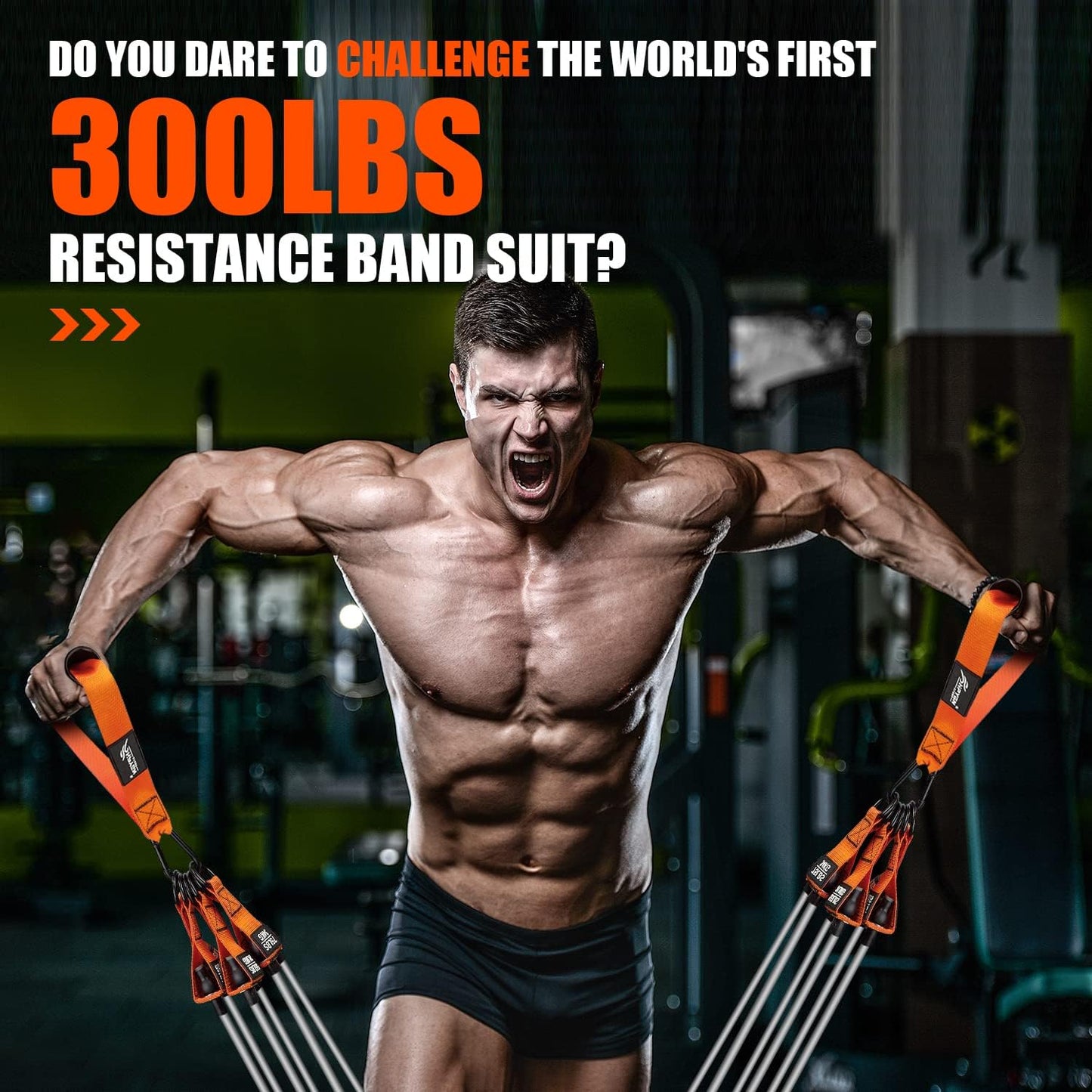 HPYGN Resistance Bands, Heavy Exercise Bands with Handles, Fitness Bands for Working Out, Workout Bands for Men, Weight Bands Set for Muscle Training, Strength, Slim, Yoga, Home Gym Equipment