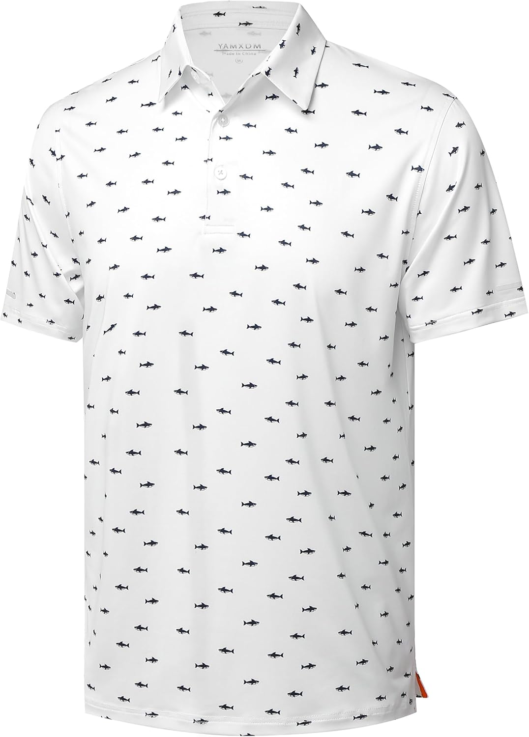 Golf Shirts for Men - Moisture Wicking Short Sleeve Performance Sport Casual Striped Collared Mens Polo Shirt