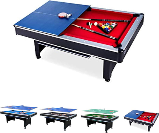 RACK Scorpius 7-Foot Multi Game Billiard/Pool with Table Tennis - The Ultimate Entertainment for Friends and Family!