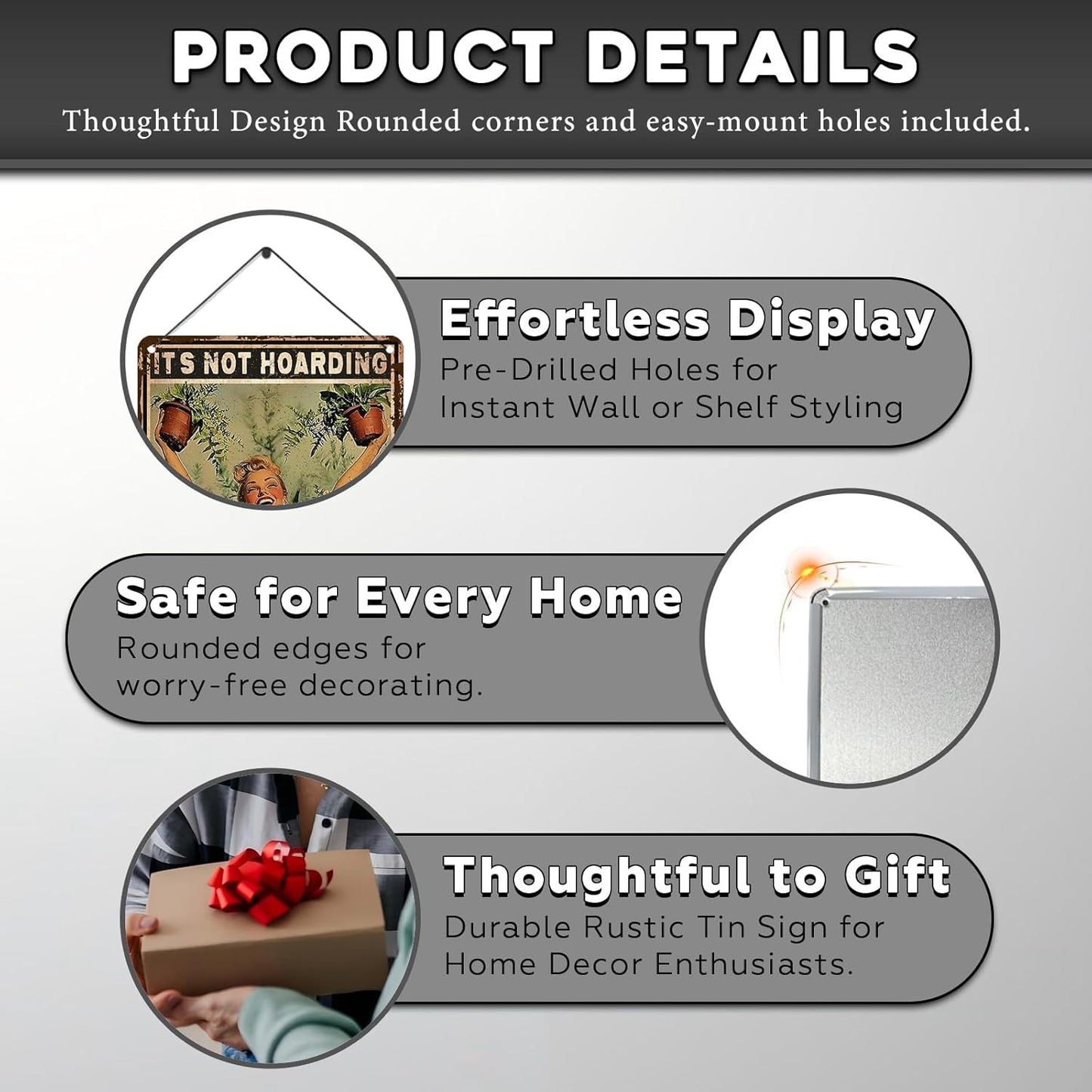 Retro Garden Metal Sign It's Not Hoarding If It's Plants Vintage Gardening Decor Metal Plaque for Parlor Yard Oasis Backyard Patio Greenhouse Decoration 12 * 16inch