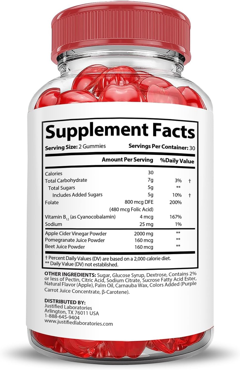 Justified Laboratories (5 Pack Trim Tummy Keto ACV Gummies Extreme 2000MG Trim Tummy Keto Gummies Apple Cider Vinegar Formulated with Pomegranate Beet Juice Powder B12 Vegan Non GMO 300 Gummys