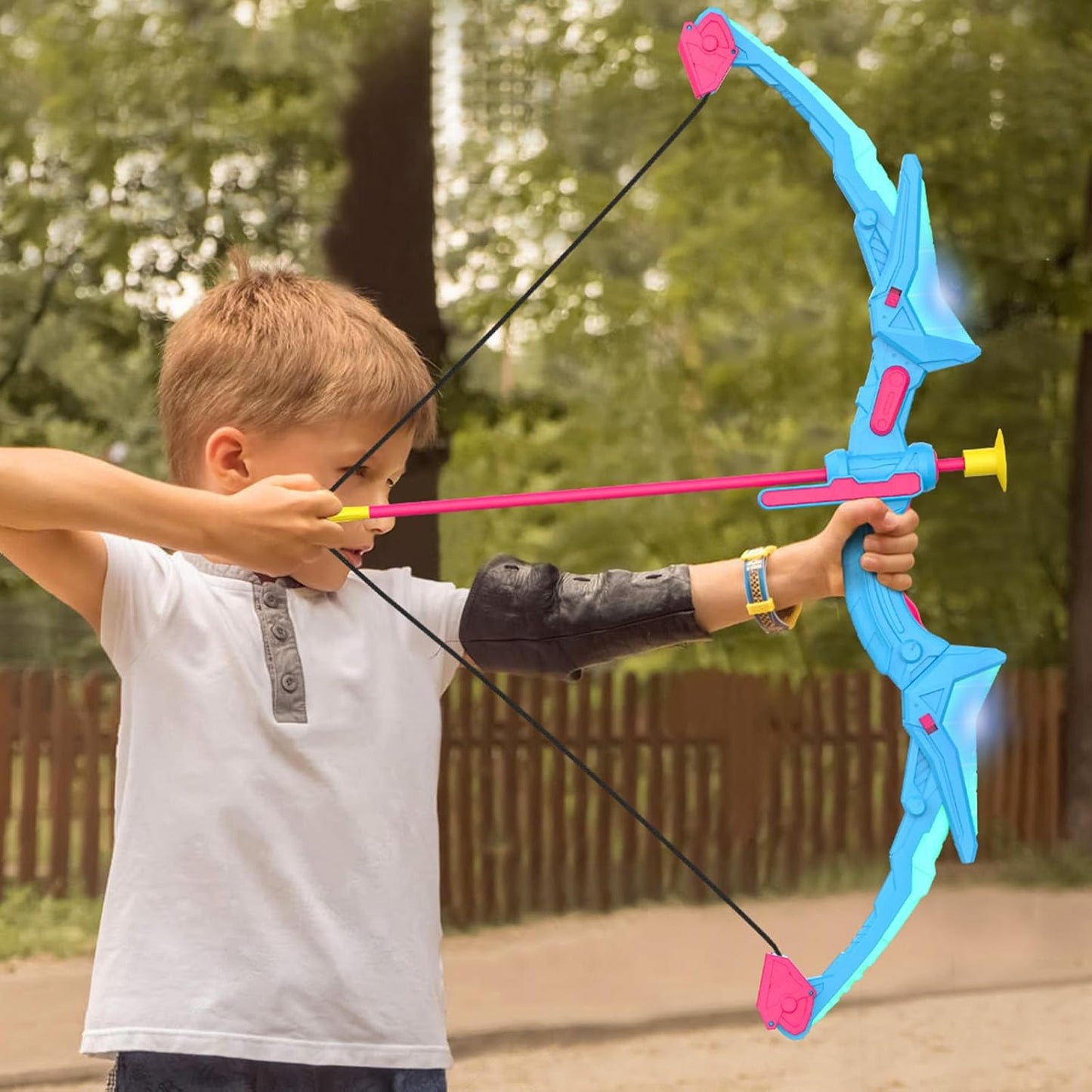 2 Pack Bow and Arrow Set for Kids, Light Up Archery Set with 14 Suction Cup Arrows, Outdoor Toys for Kids Ages 6-8 8-12, Birthday Gifts Ideas Toys for 4 5 6 7 8 9 10 Year Old Girls Boys