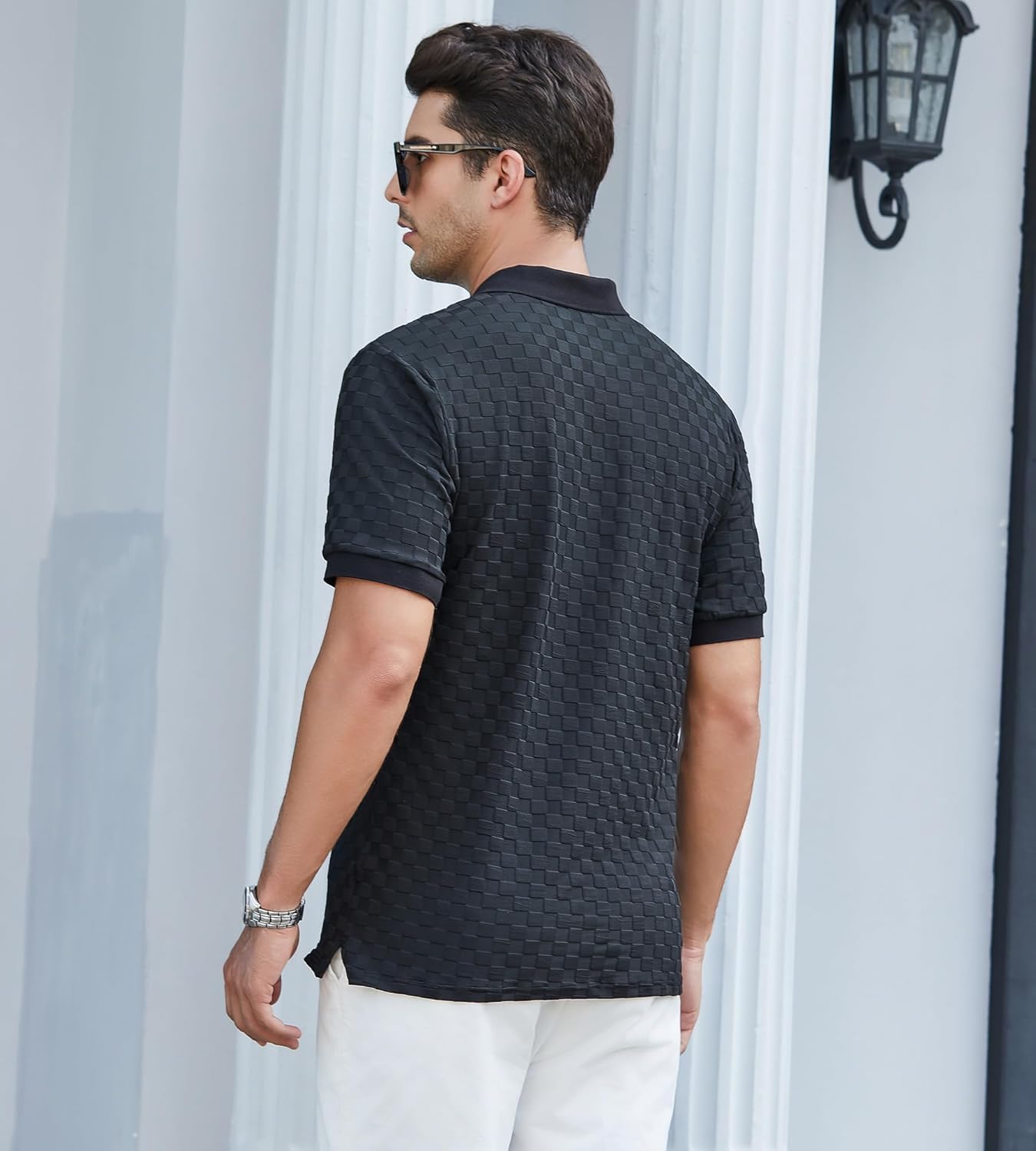 Alex Vando Mens Polo Shirts Short Sleeve Regular Fit Fashion Designed Shirt