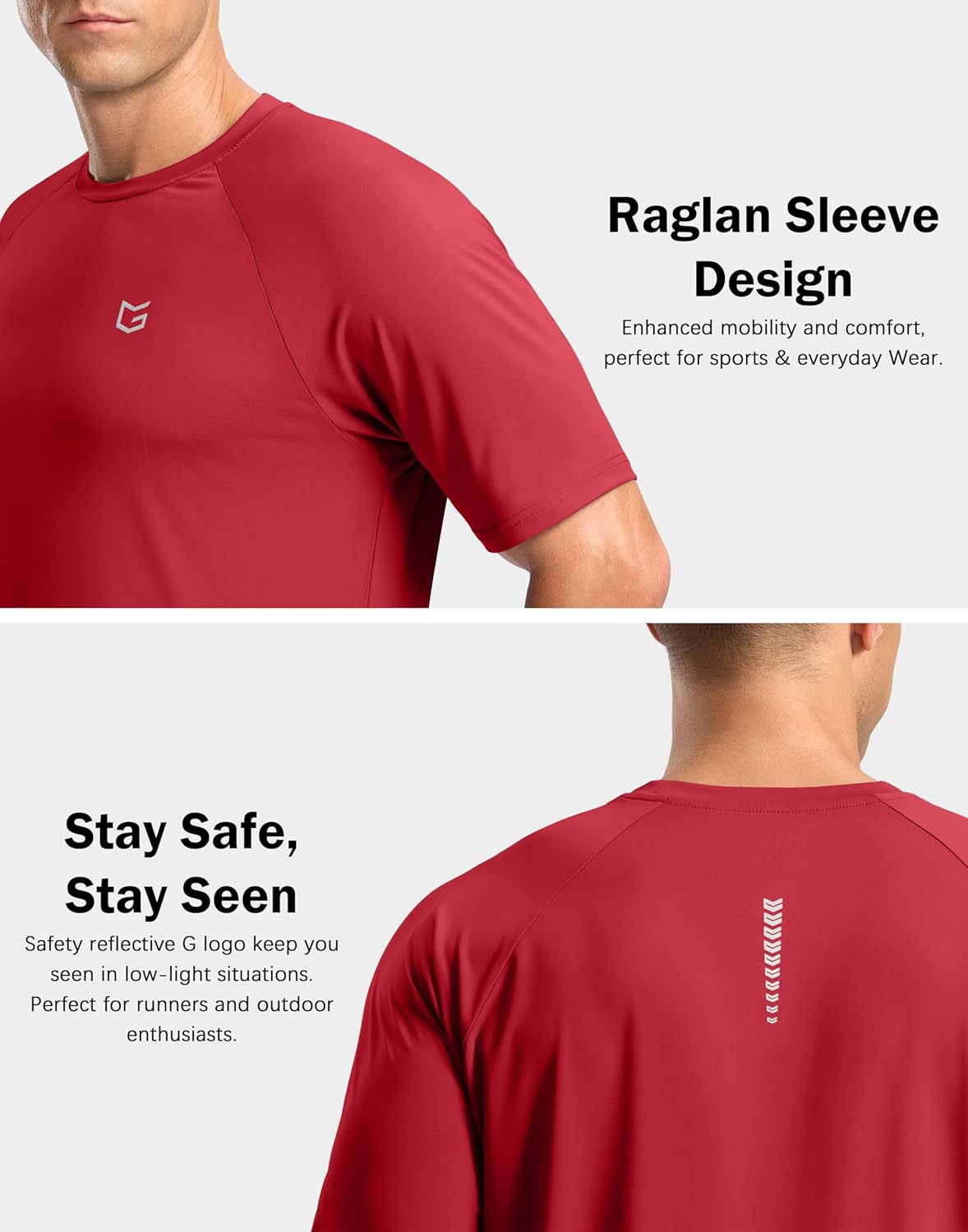 G Gradual Men's Workout Athletic T-Shirts Moisture Wicking Cooling Running Shirts Short Sleeve Performance Tee for Gym Tennis