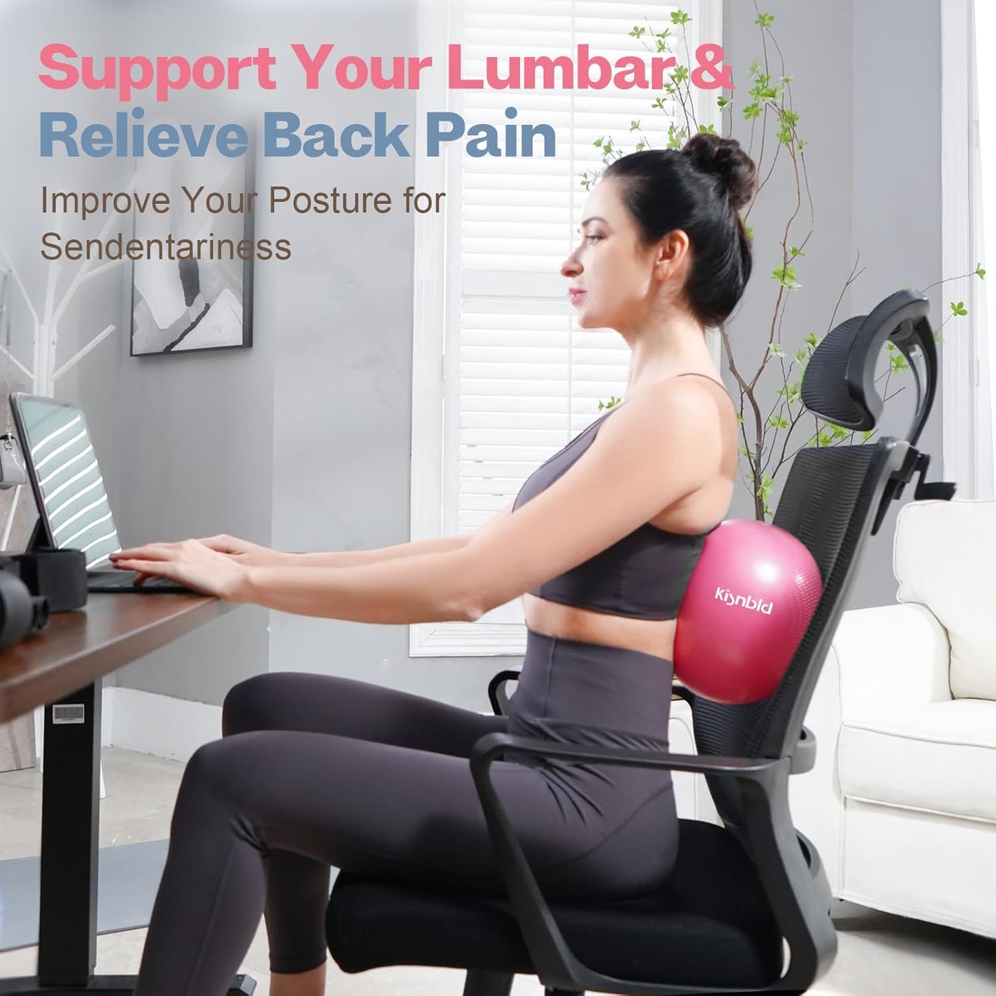 Small Exercise Ball, 9 Inch Mini Pilates Ball, Anti Burst and Slip Resistant Mini Yoga Ball for Stability, Fitness, Physical Therapy, Stretching & Core Strength Workout at Home Gym & Office