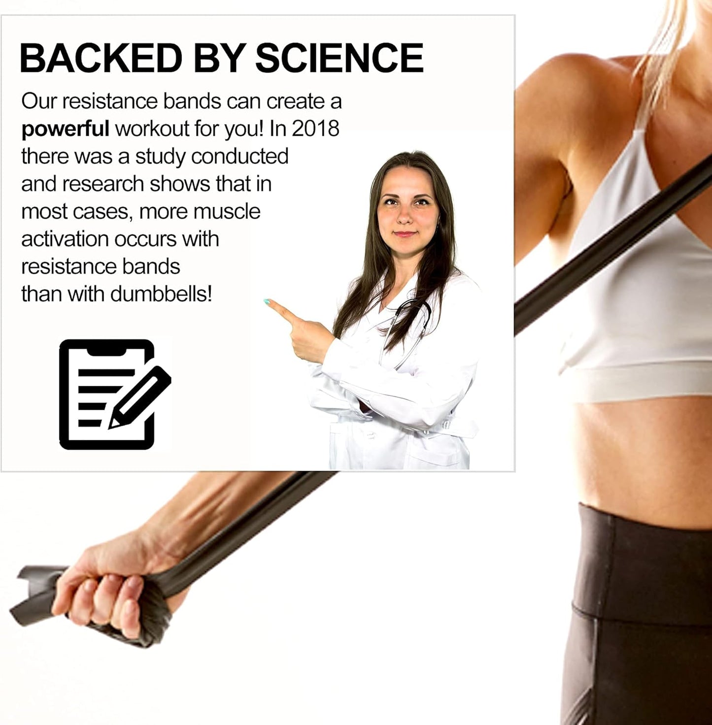 Resistance Band for Working Out - 8,16,24 Yard Resistance Bands Bulk Rolls - 10 Strengths in Light Medium and Heavy Exercise Bands - Latex Free Workout Bands Including iPhone App and e-Book