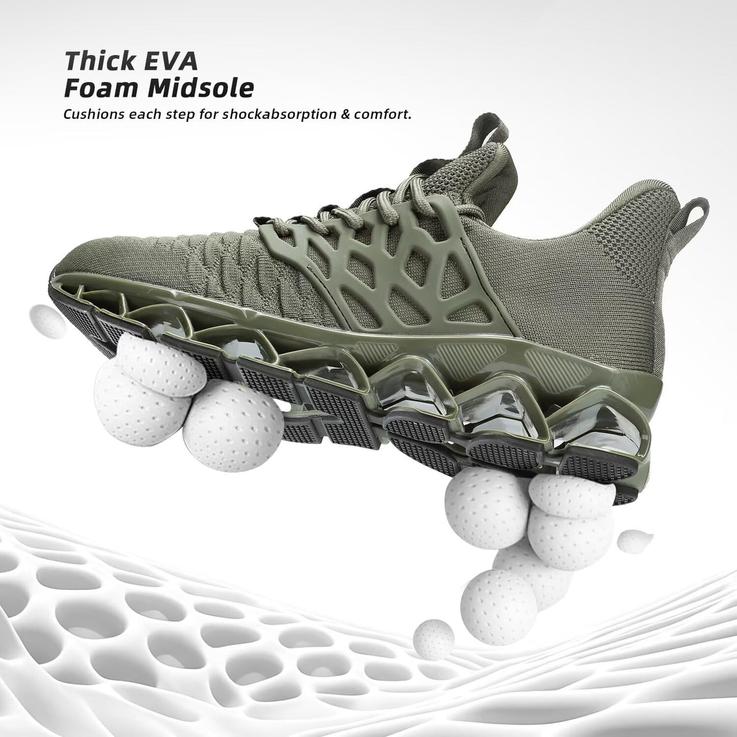 Men's Slip on Walking Running Shoes Blade Tennis Casual Fashion Sneakers Comfort Non Slip Work Sport Athletic Trainer