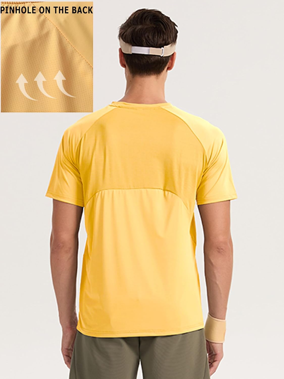 Moisture Wicking Quick Dry Soft Pickleball Workout Hiking Camping Running Shirts for Men Outdoor Sports