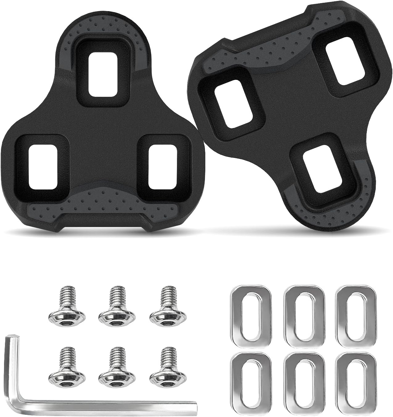 Bike Cleats Compatible with Look KEO Cleats, 4.5 Degree Float,Bicycle Cycling Cleats Set for Indoor & Road Cycling