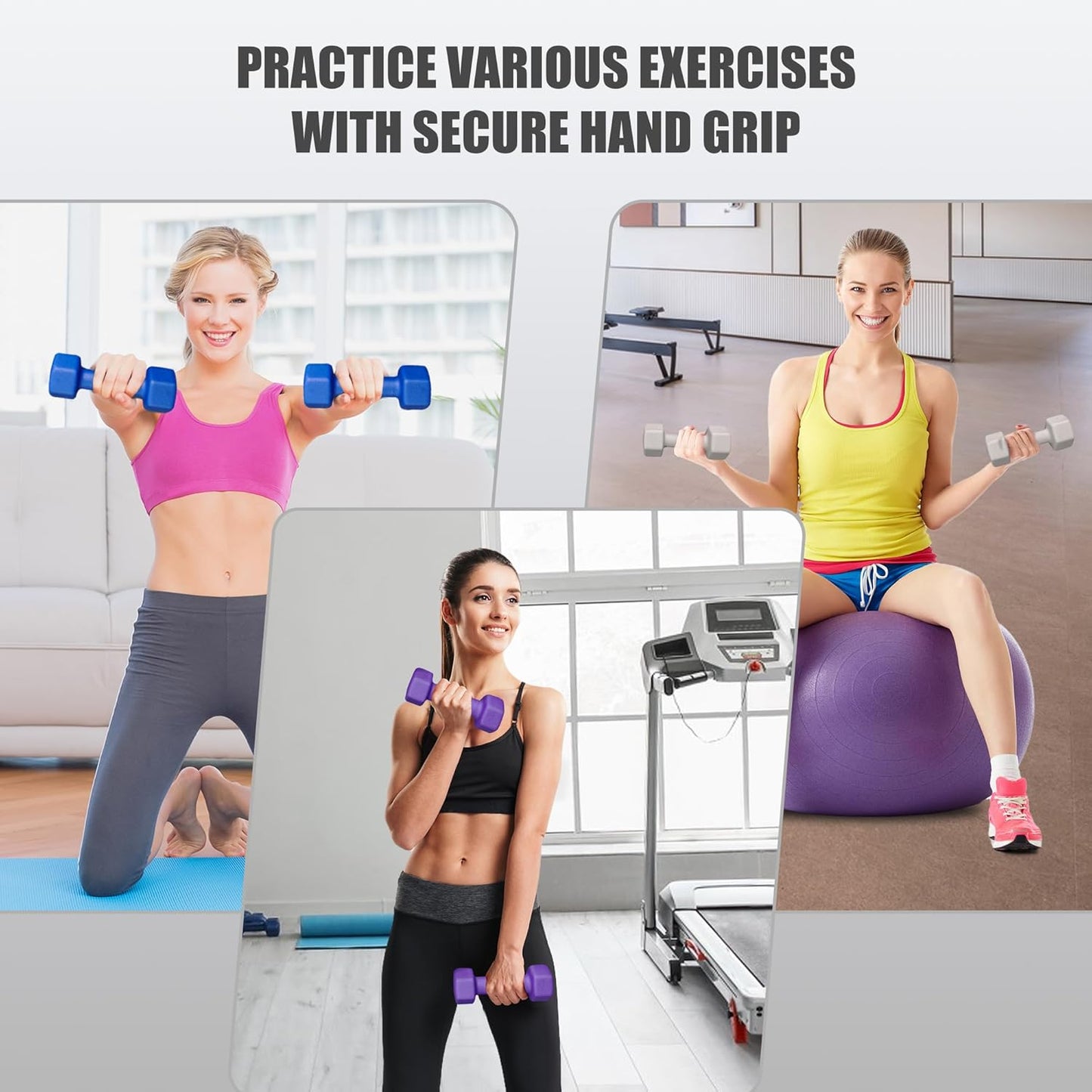 Ritafer 6-10 Pair Hex Rubber Dumbbell Set 350/450 and 550 lbs（5-50 lbs ）Hand Free Weight for Strength Coated Encased Iron Weights with Dumbbells Storage Rack Home Gym