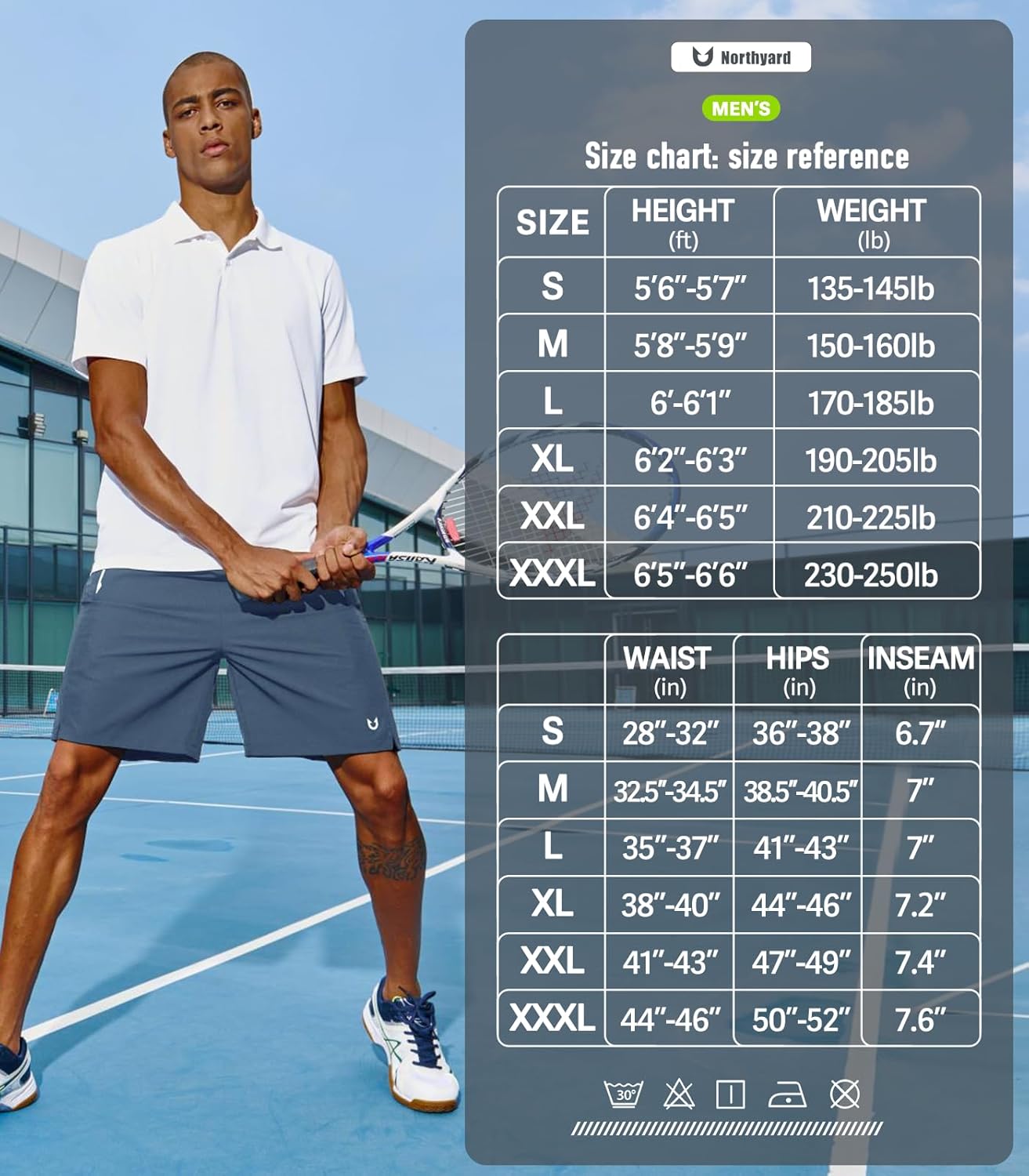 NORTHYARD Men's Running Athletic Shorts 5"/ 7"/ 9" Workout Gym Short Tennis Quick Dry Active Sport Hiking Basketball