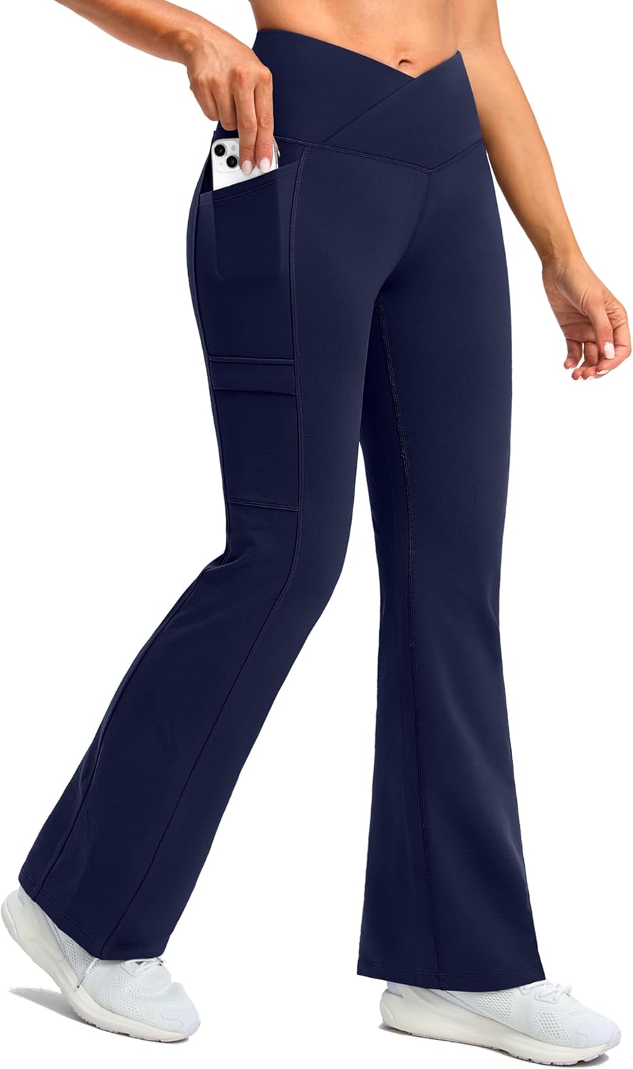 G Gradual Women's Fleece Lined Pants Water Resistant Winter Thermal Flare Leggings Hiking Snow Pants for Women 4 Pockets