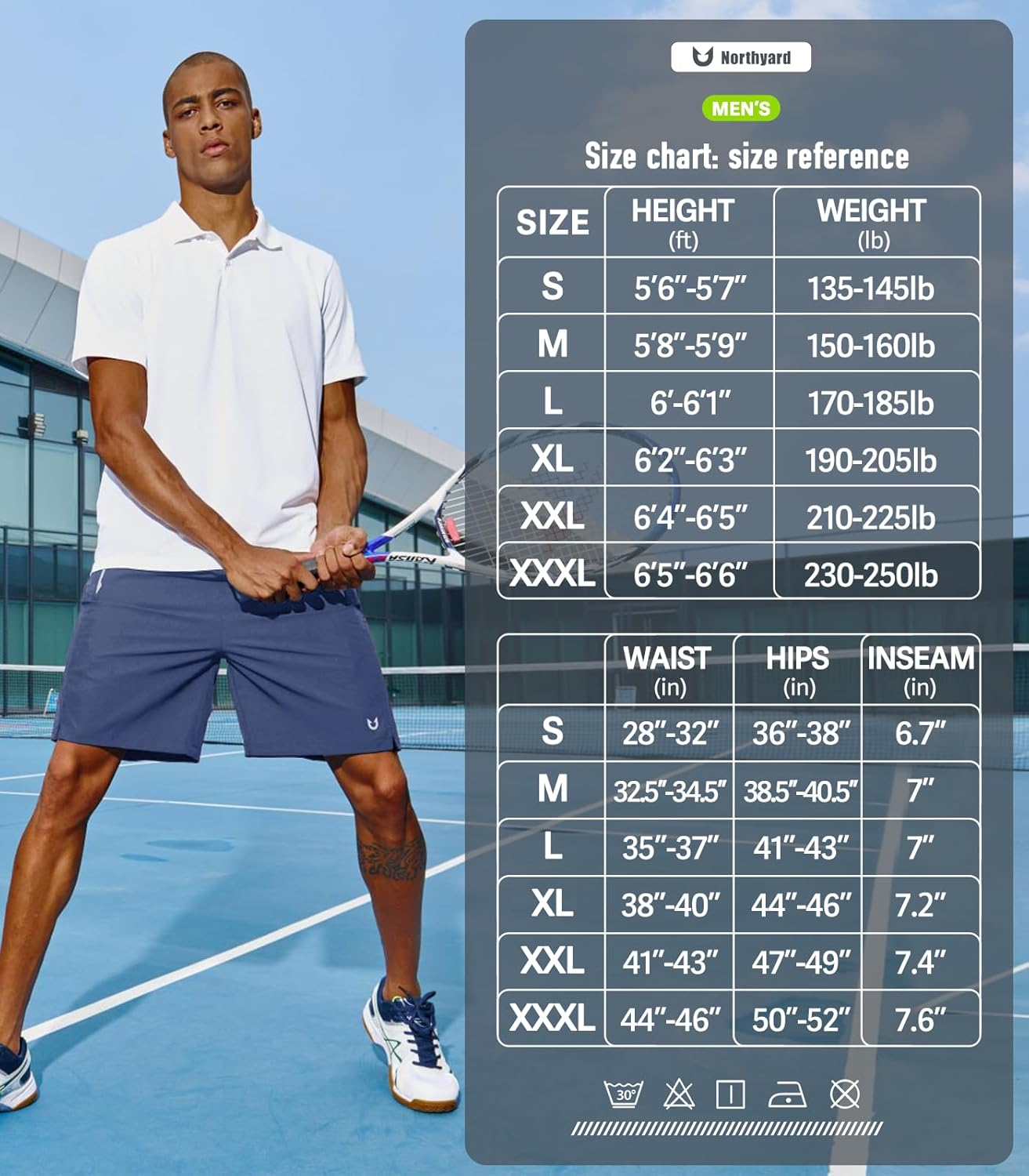 NORTHYARD Men's Running Athletic Shorts 5"/ 7"/ 9" Workout Gym Short Tennis Quick Dry Active Sport Hiking Basketball