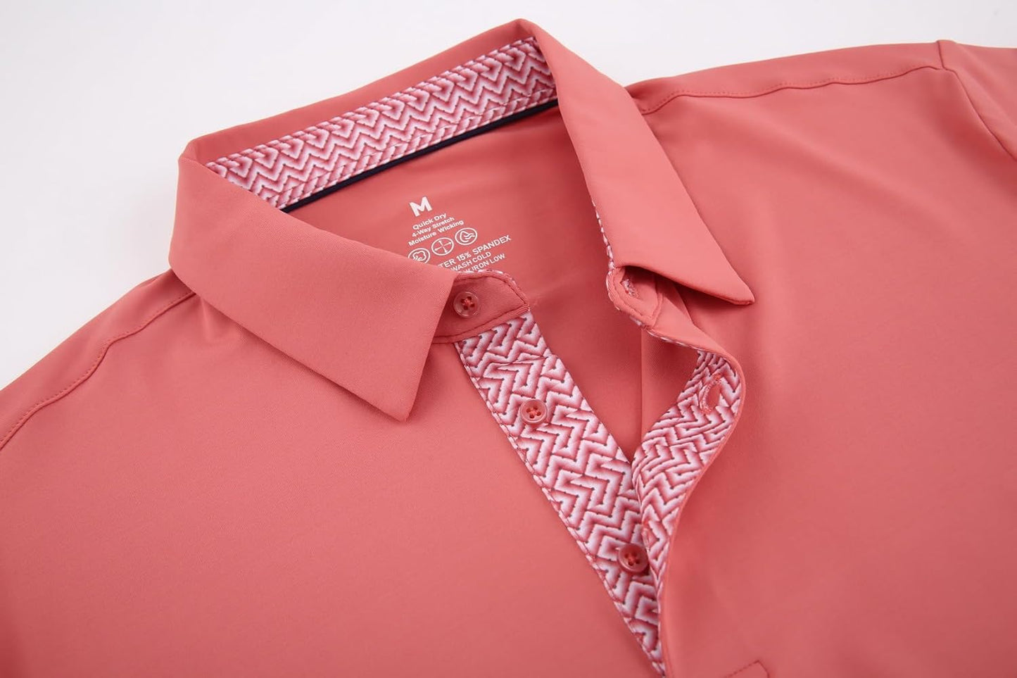 Alex Vando Mens Golf Shirt Moisture Wicking Quick-Dry Solid Short Sleeve Polo Shirts for Men