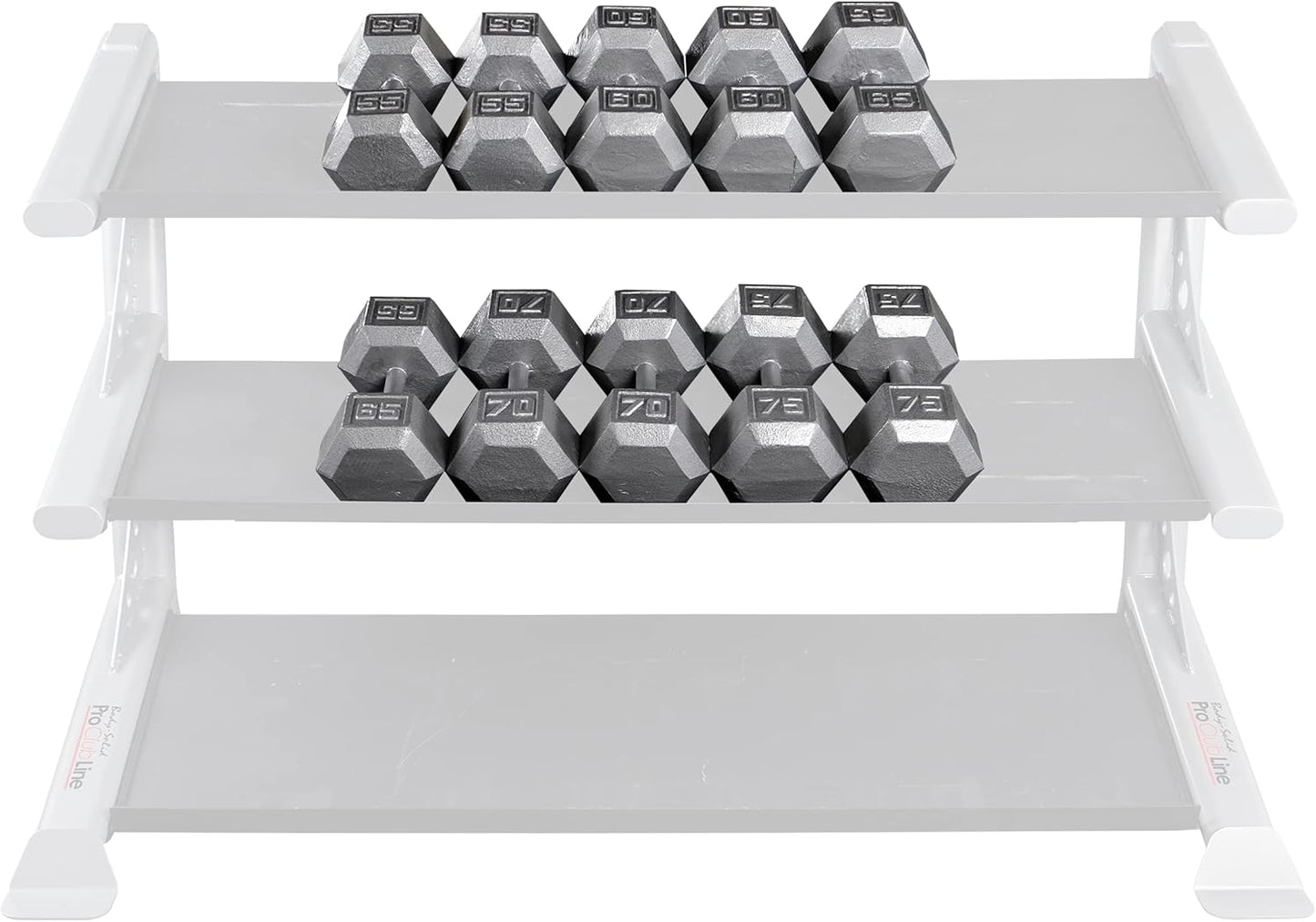 Body-Solid Cast Iron Hexagon Dumbbell, Hand Weights For Men and Women, Weight Dumbbells for Strength Training, Body Building Home Gym Training Gear