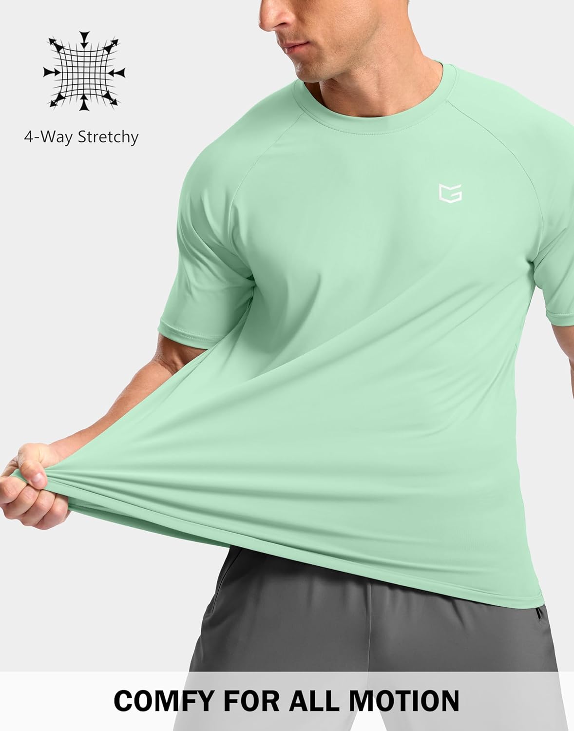 G Gradual Men's Workout Athletic T-Shirts Moisture Wicking Cooling Running Shirts Short Sleeve Performance Tee for Gym Tennis
