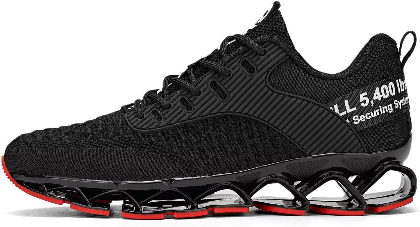 Vooncosir Men's Fashion Sneakers Breathable Mesh Running Shoes Blade Non Slip Soft Sole Casual Athletic Walking Shoes