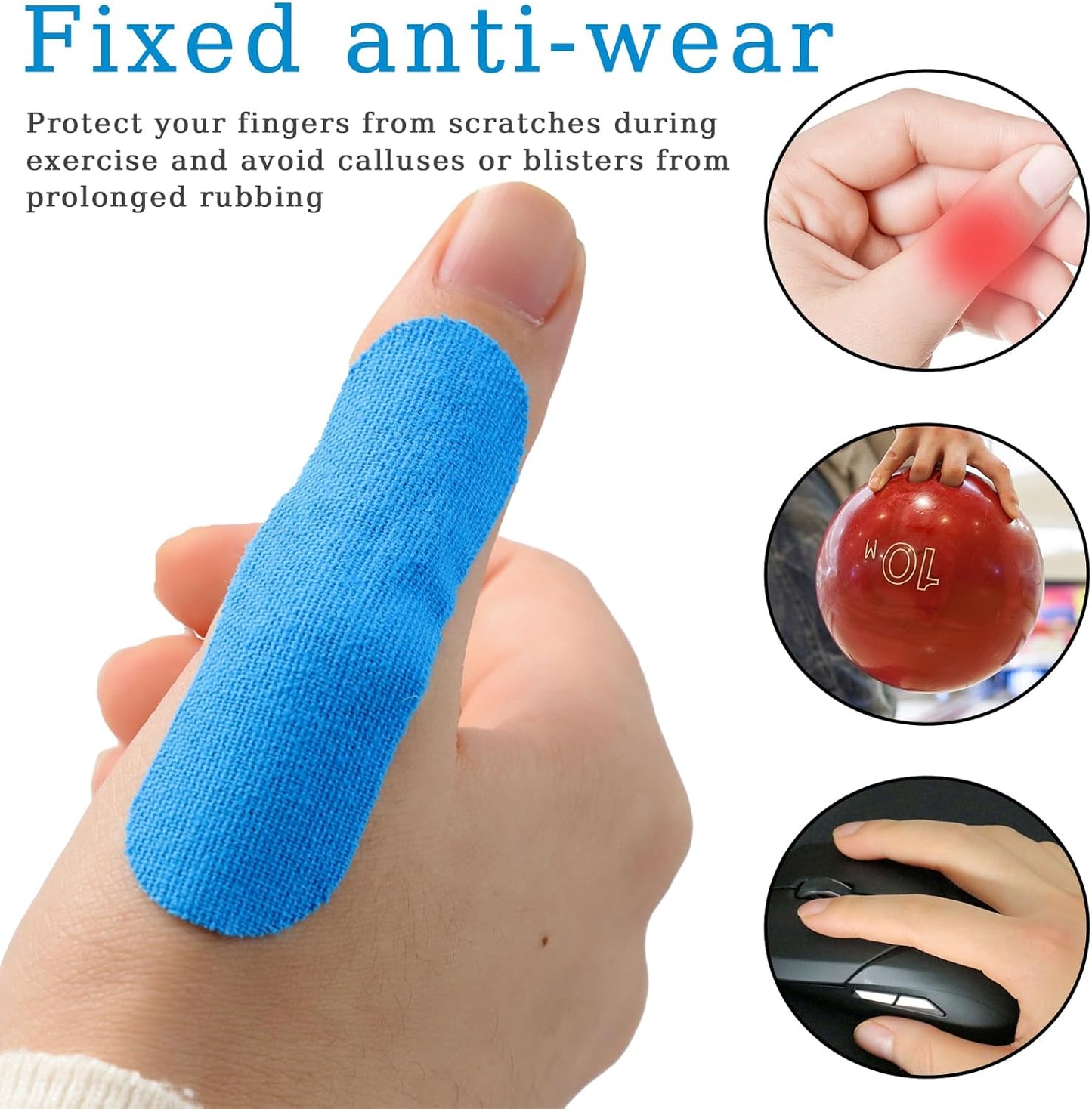 120Pieces Bowling Thumb Tape Blue Bowling Finger Tape Durable Bowling Tape Elastic Bowling Thumb Protector Bowling Tape Thumb Protective Performance Tape for Bowlers Exercise Sport