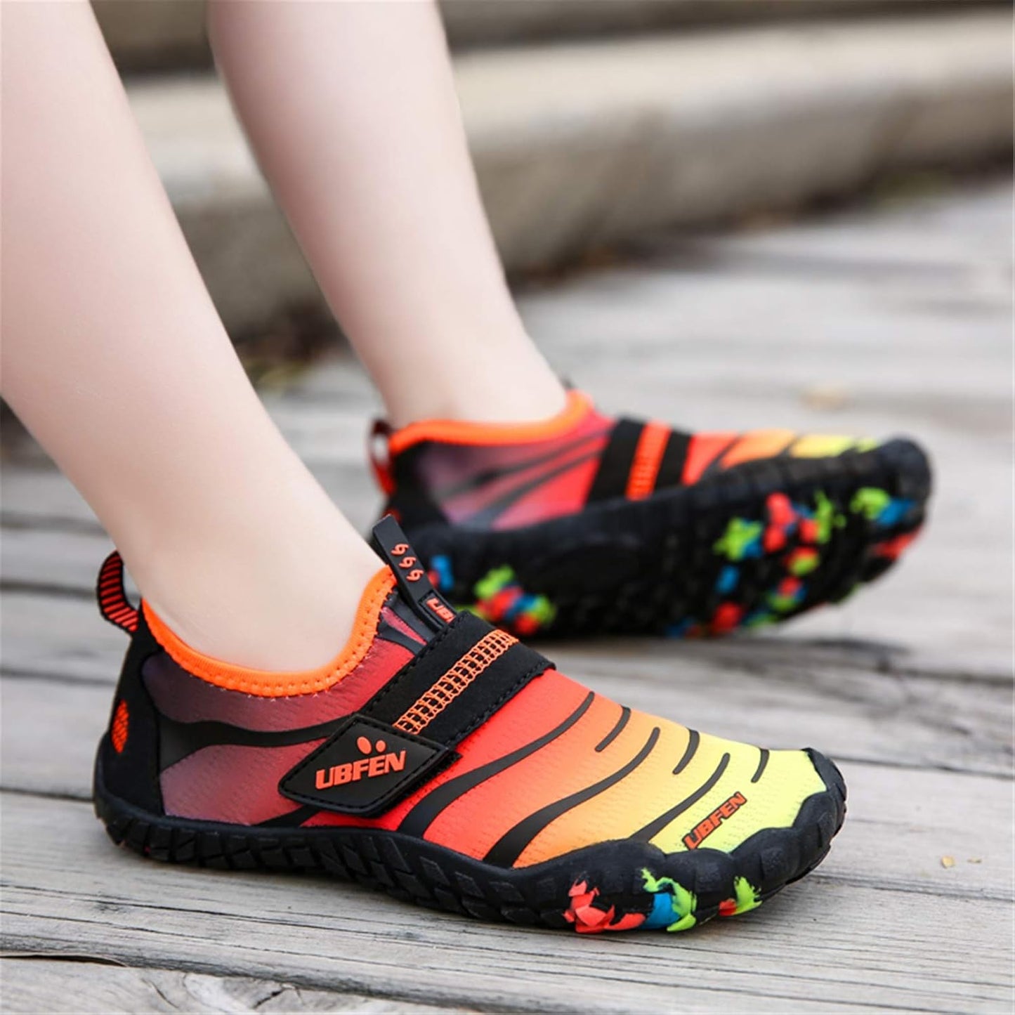 UBFEN Water Shoes for Kids Boys Girls Aqua Socks Barefoot Beach Sports Swim Pool Quick Dry Lightweight Toddler Little Big Kid