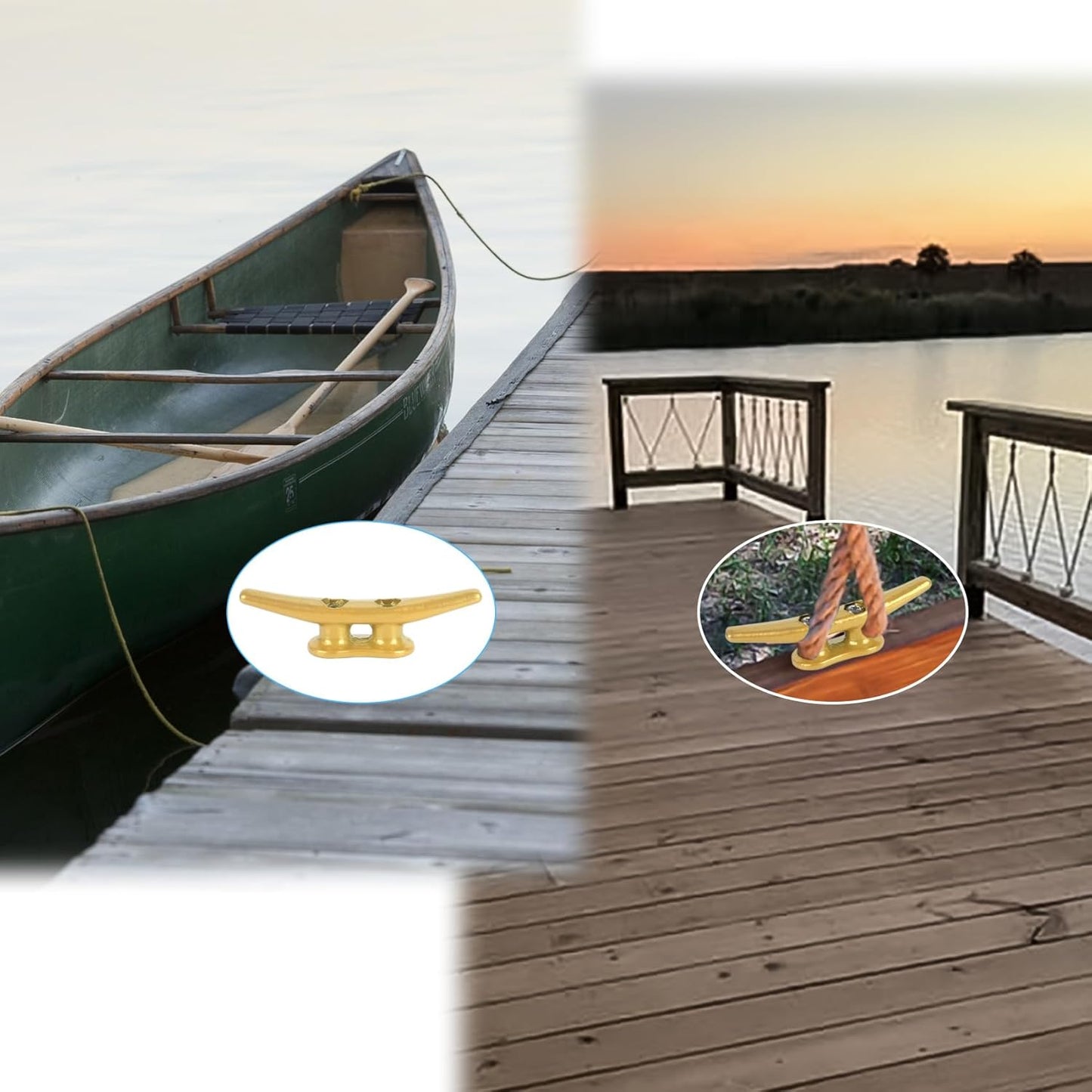 4 inch Dock Cleats 4/6/8/12/16/20/24 Pack,Boat Dock Cleats Rope Cleat Marine Cleats Iron Boat Cleats with Hardware ldeal for Deck,Nautical Decor,Cleats for Boat Dock,Boat Tie Down Cleats