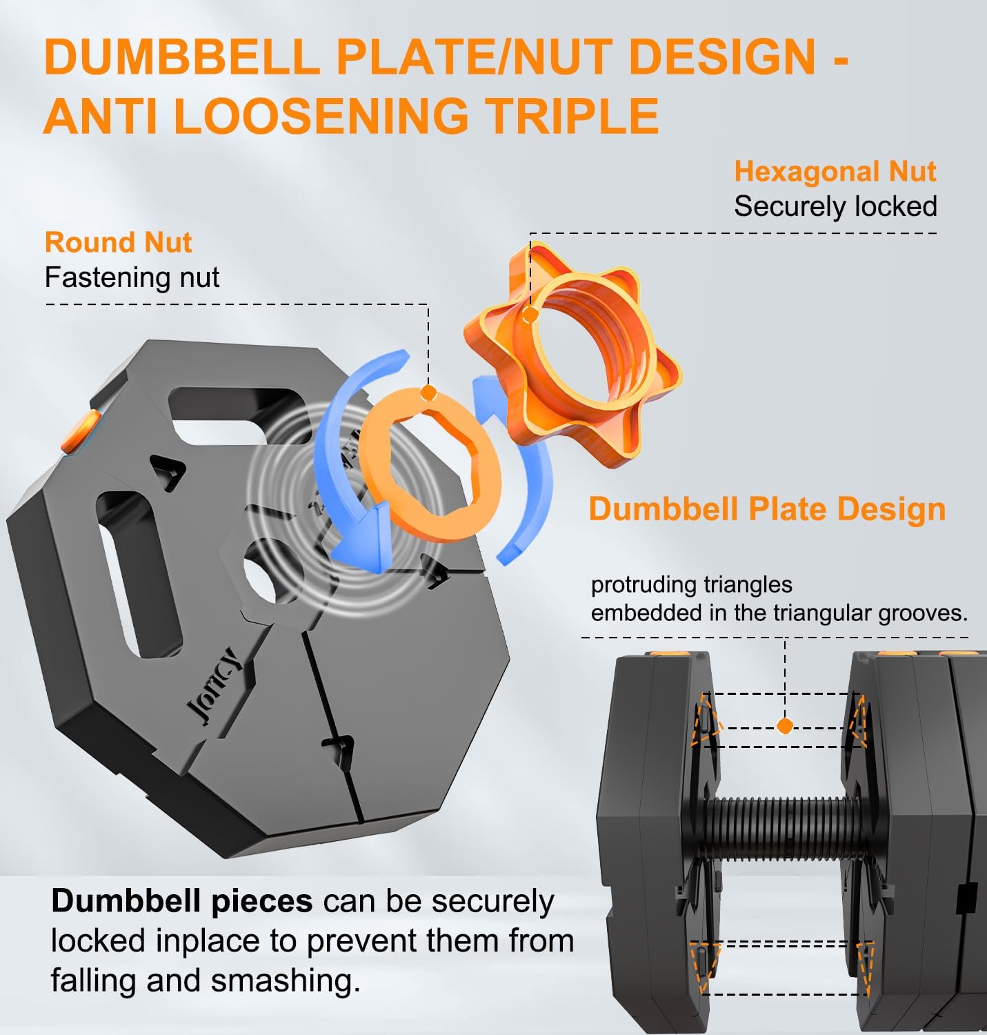 Adjustable Dumbbells Set for Women Men 20LBS/30LBS/40LBS/60LBS Weight Set with Connector, 5 in 1 Free Weights Dumbbells Set for Barbell Kettlebells Weightlift Push Up Fitness Exercises for Home Gym