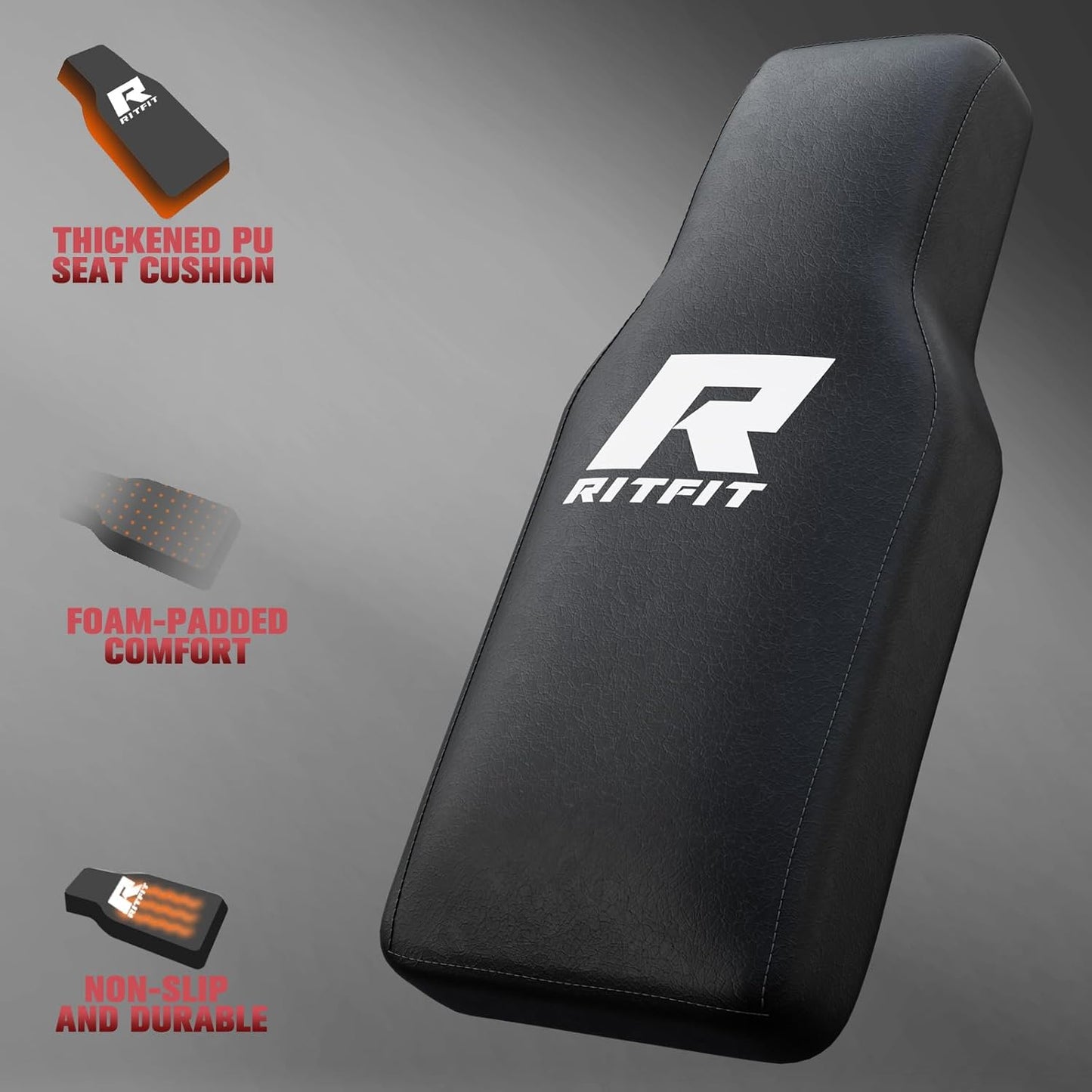 RitFit Gazelle Pro 3 in 1 Leg Press and Hack Squat Machine - High-Tensile Steel Leg Press Machine, 2000 lbs Capacity, Adjustable Angles, Hack Squat Machine with Weight Storage