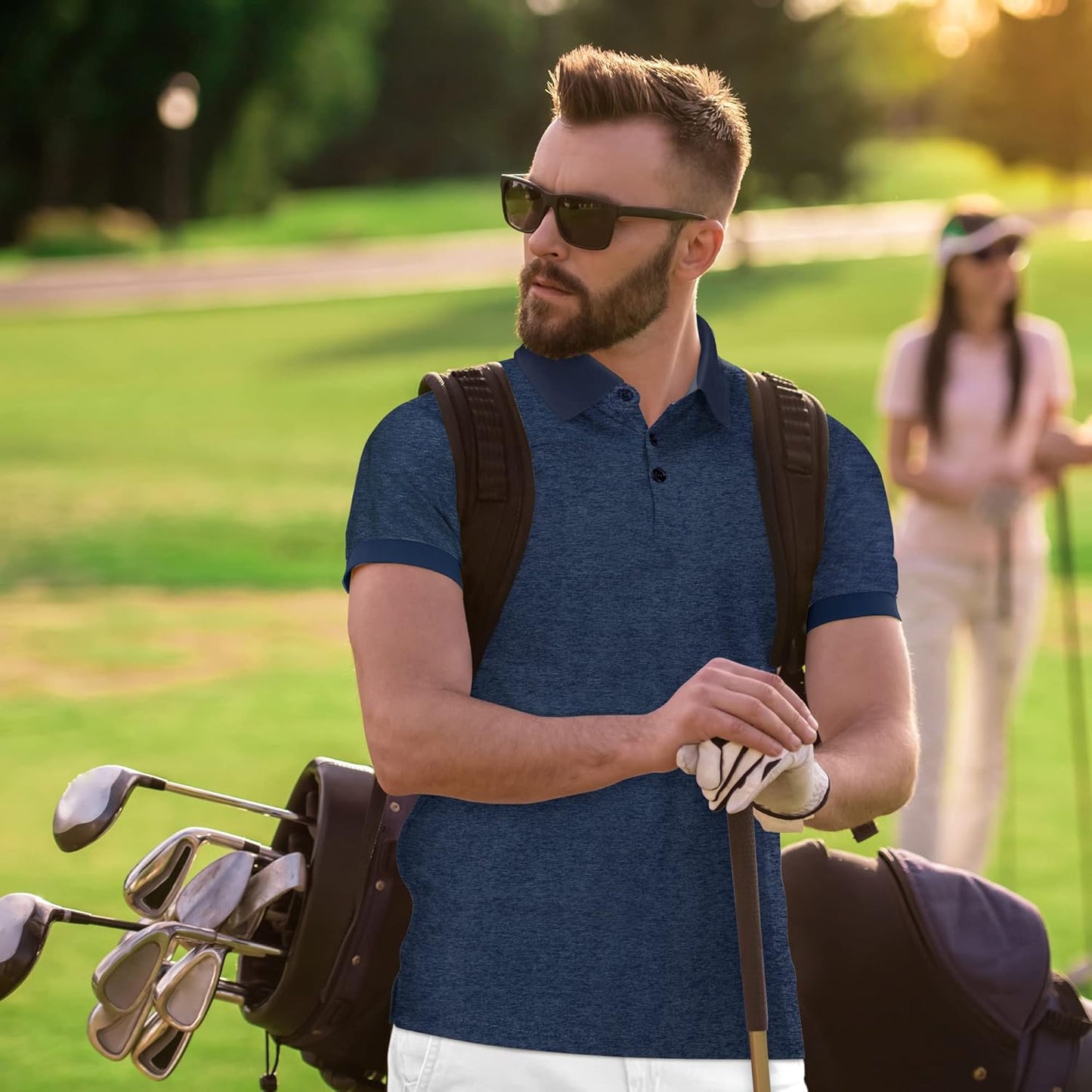 Mio Marino Golf Polo Shirts for Men - Dry Fit - Ultra-Thin Breathable Fabric