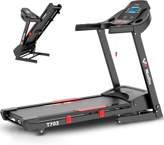 4.0HP Treadmill with 15% (8.5°) Auto Incline, 300LBS Capacity, 10 MPH Speed, 50''x18'' Wide Belt, APP, Bluetooth, Folding Treadmills for Home with 64 Programs, Pulse Monitor, BMI Calculation