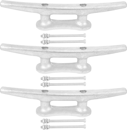 6/8/10/12/14 inch Dock Cleats With Bolts,Hot Dipped Galvanized Cast Iron Boat Cleats,Rope Cleat Boat Dock Cleats for Boat Docks,Decks,Piers for Tying up Boats,Marine Decor(1,2,4,5,6,8,10,12 Pack)