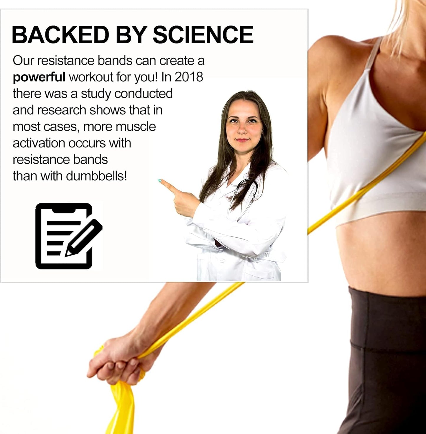 Resistance Band for Working Out - 8,16,24 Yard Resistance Bands Bulk Rolls - 10 Strengths in Light Medium and Heavy Exercise Bands - Latex Free Workout Bands Including iPhone App and e-Book