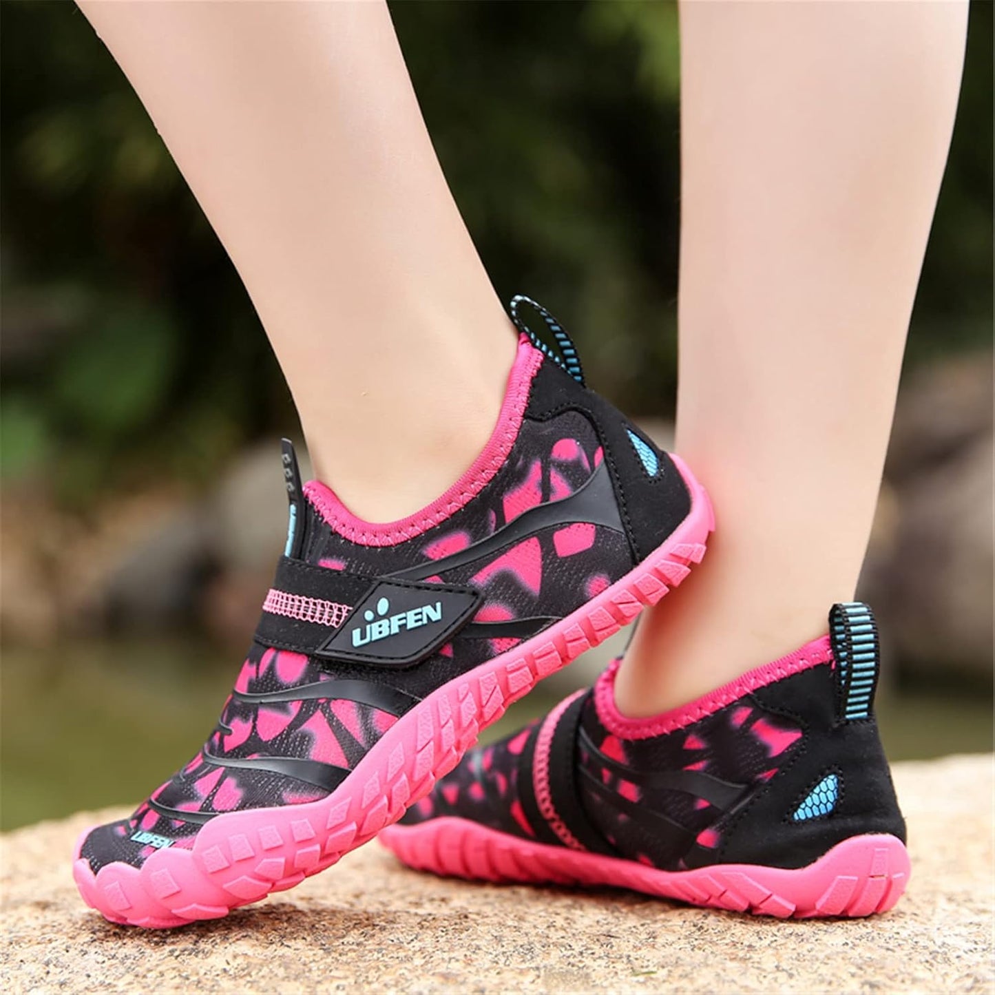 UBFEN Water Shoes for Kids Boys Girls Aqua Socks Barefoot Beach Sports Swim Pool Quick Dry Lightweight Toddler Little Big Kid