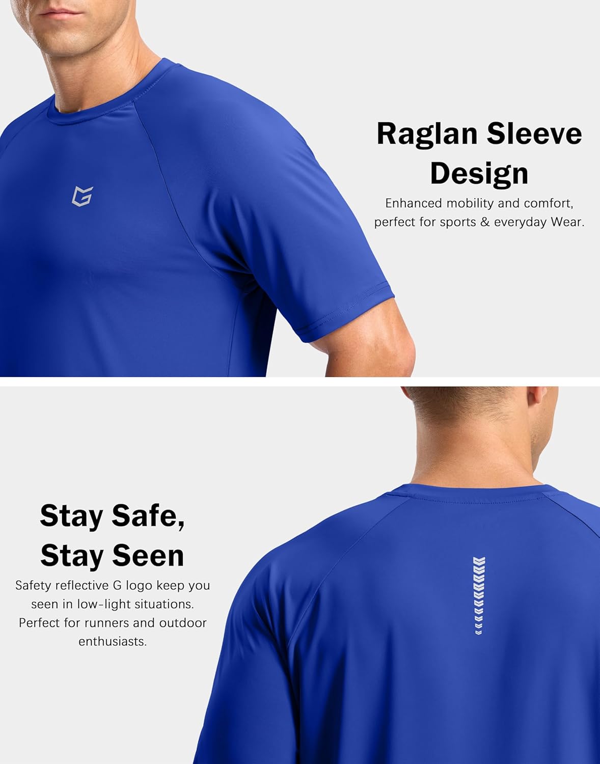 G Gradual Men's Workout Athletic T-Shirts Moisture Wicking Cooling Running Shirts Short Sleeve Performance Tee for Gym Tennis