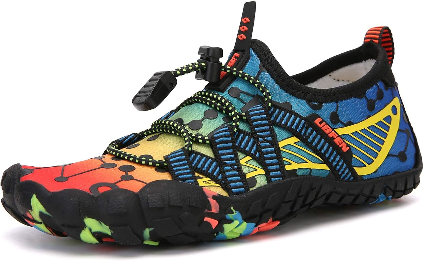 UBFEN Water Shoes for Kids Boys Girls Aqua Socks Barefoot Beach Sports Swim Pool Quick Dry Lightweight Toddler Little Big Kid