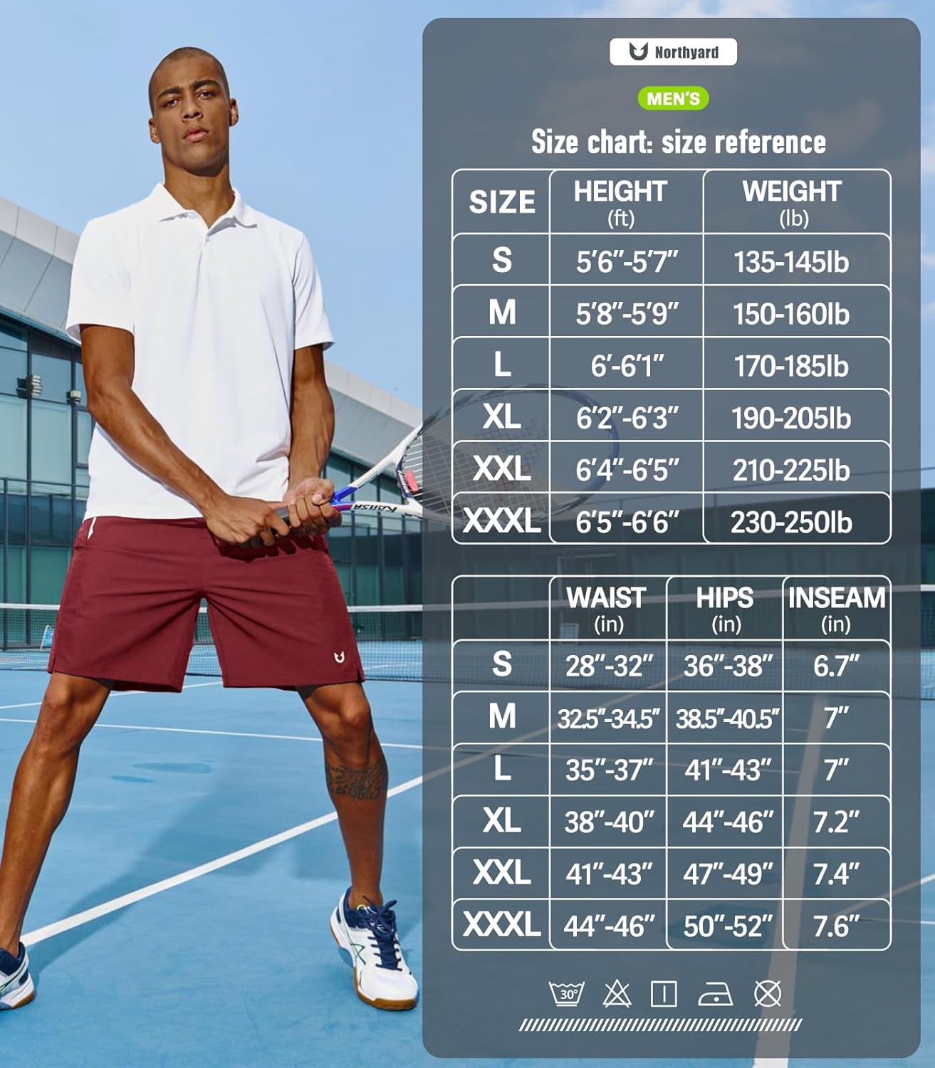 NORTHYARD Men's Running Athletic Shorts 5"/ 7"/ 9" Workout Gym Short Tennis Quick Dry Active Sport Hiking Basketball