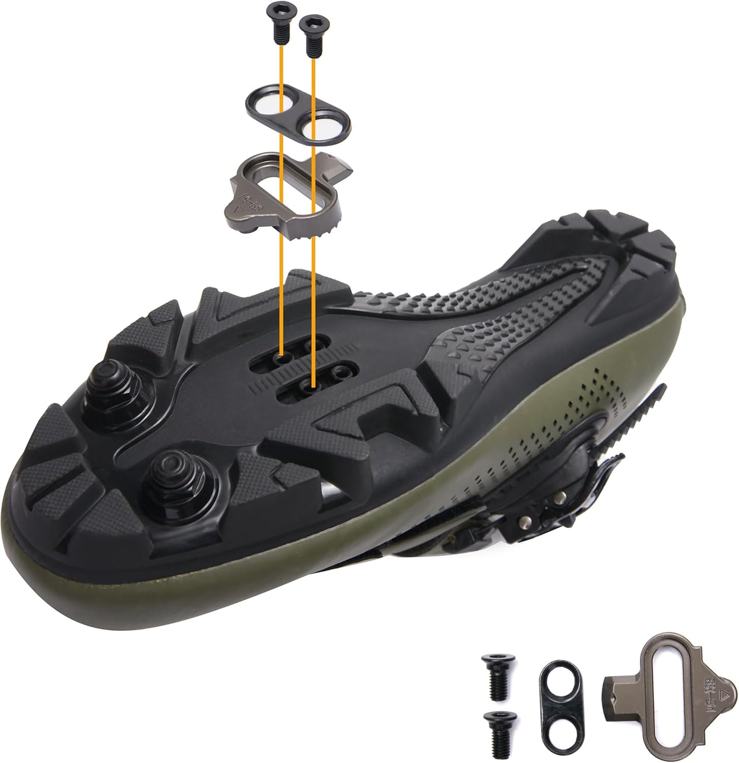 Bike Cleats Compatible with Shimano SPD SH51,for MTB Cleat Set Suitable for Men Women Indoor Mountain Outdoor Road Cycling