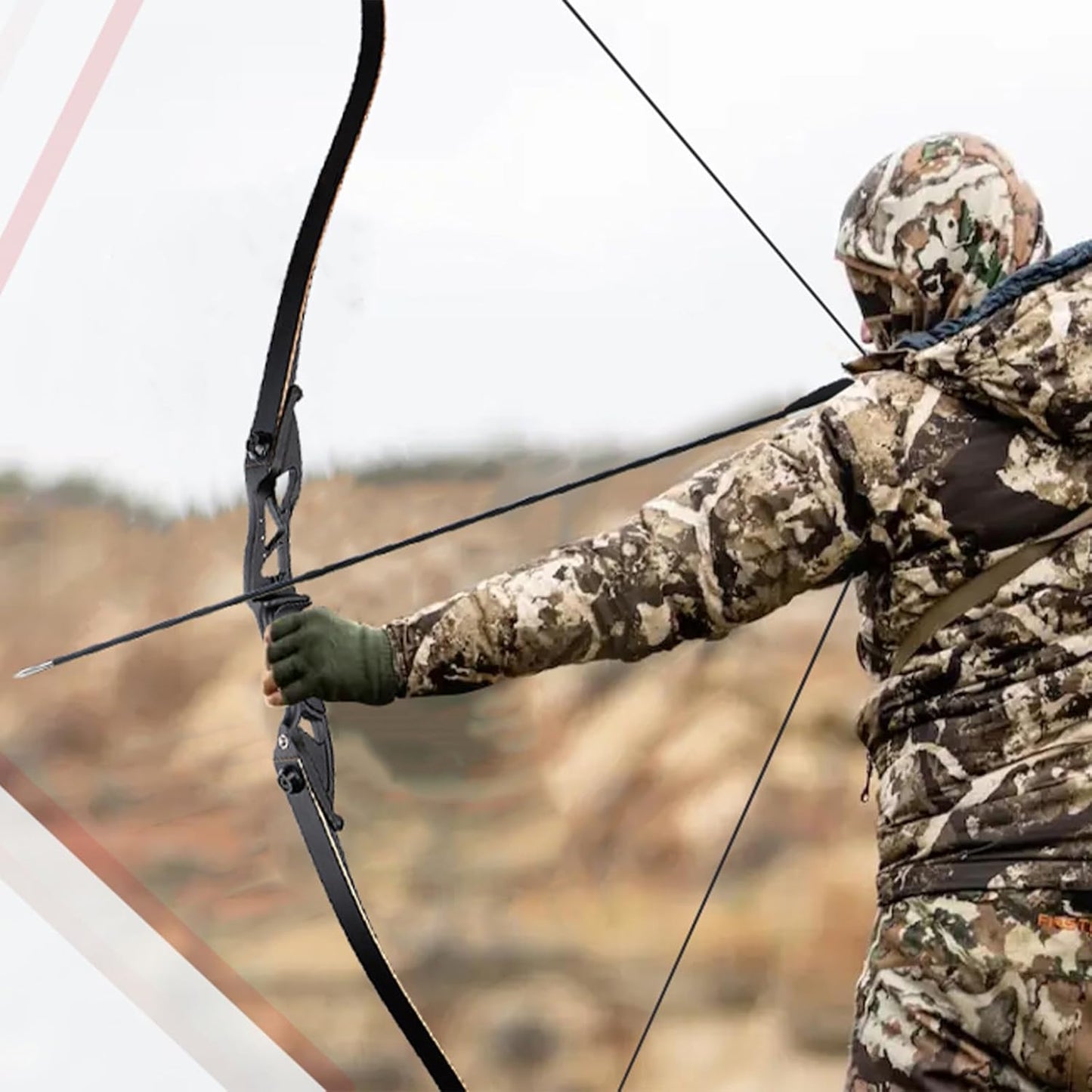 Recurve Bow Set, 56 Inch Takedown Recurve Bow with Metal Riser, 50lbs Draw Weight for Adult Outdoor Hunting & Archery Practice – Complete Accessories