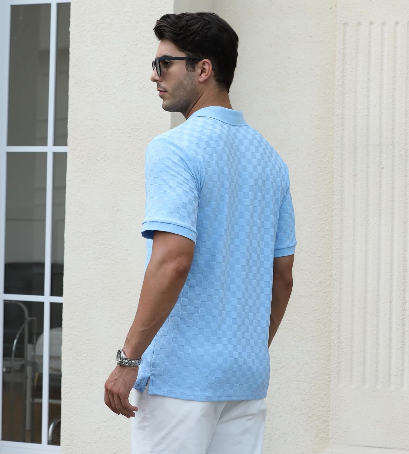 Alex Vando Mens Polo Shirts Short Sleeve Regular Fit Fashion Designed Shirt