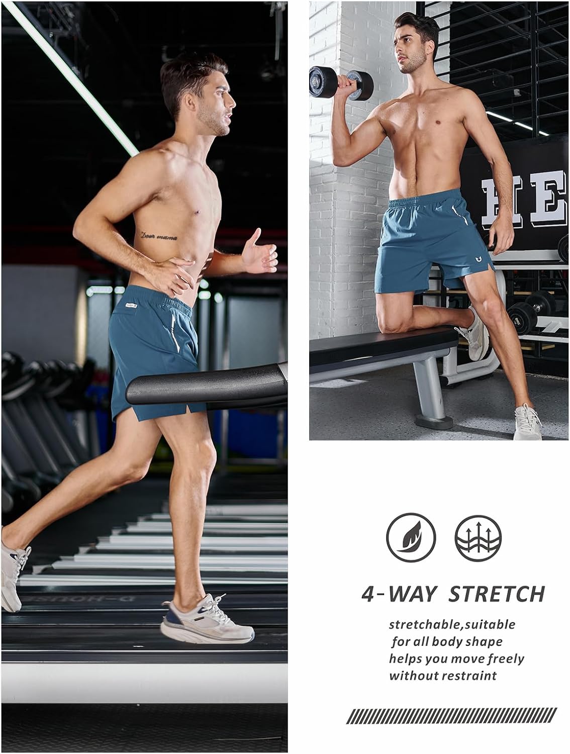 NORTHYARD Men's Running Athletic Shorts 5"/ 7"/ 9" Workout Gym Short Tennis Quick Dry Active Sport Hiking Basketball