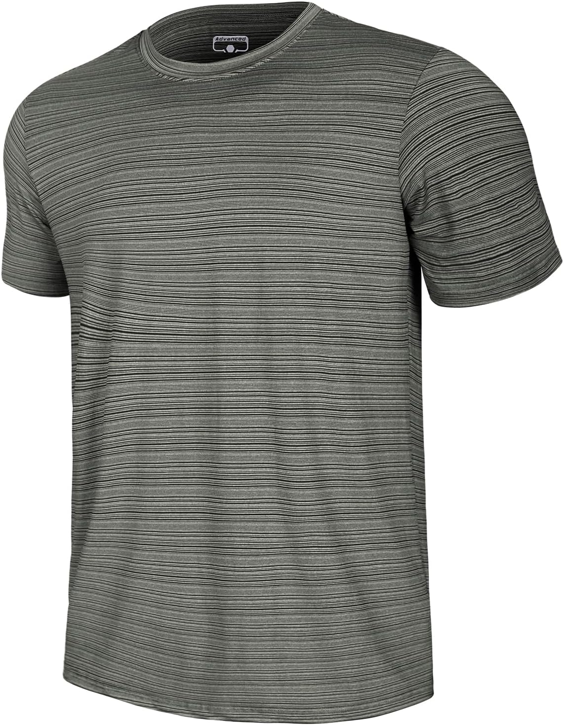 GEMYSE Men's Running Short Sleeve Shirt Sun Protection Quick Dry Moisture Wicking T-Shirts UPF 50+ for Workout