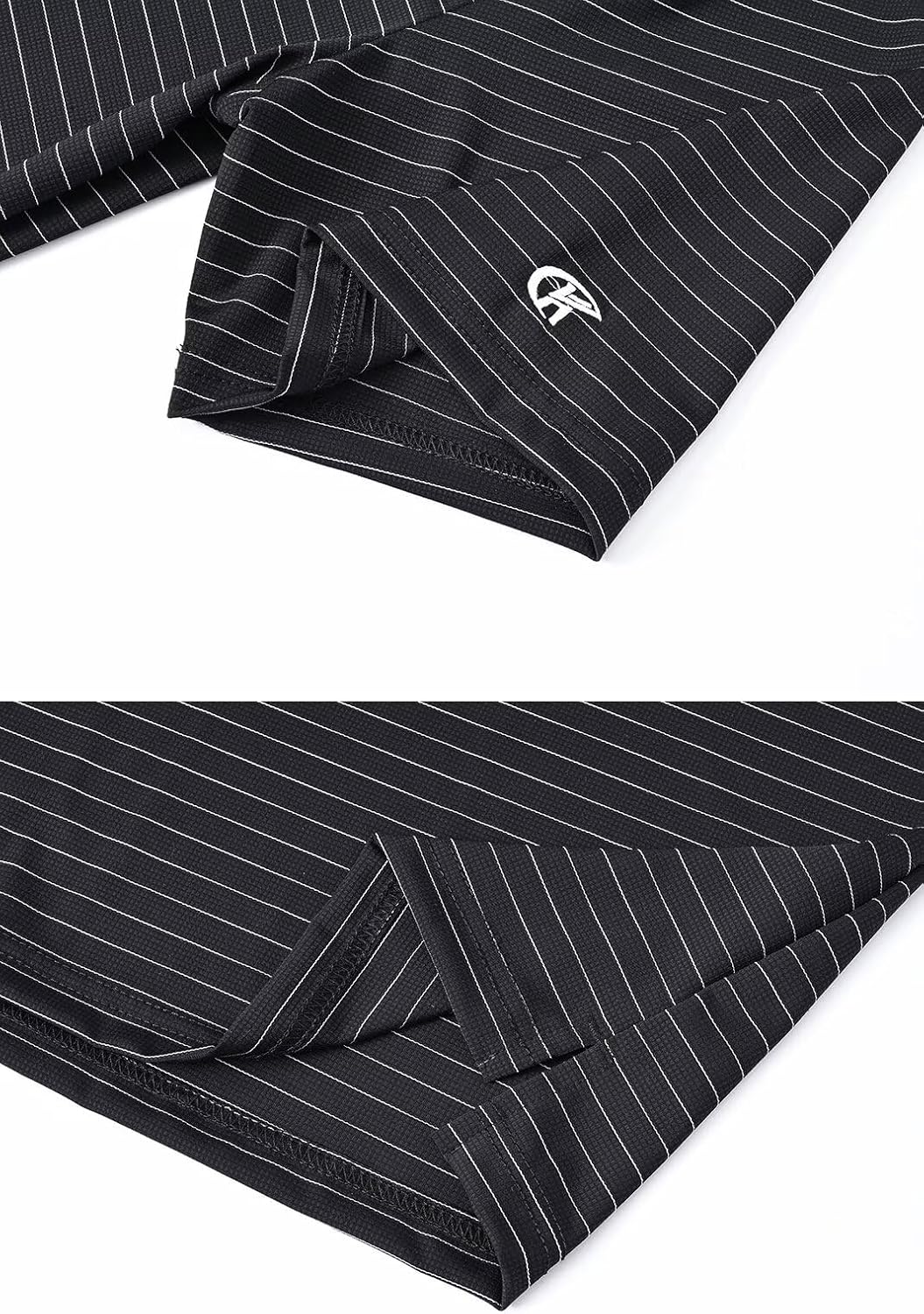 Tyhengta Men's Striped Shirt Short Sleeve Golf Polo Shirts