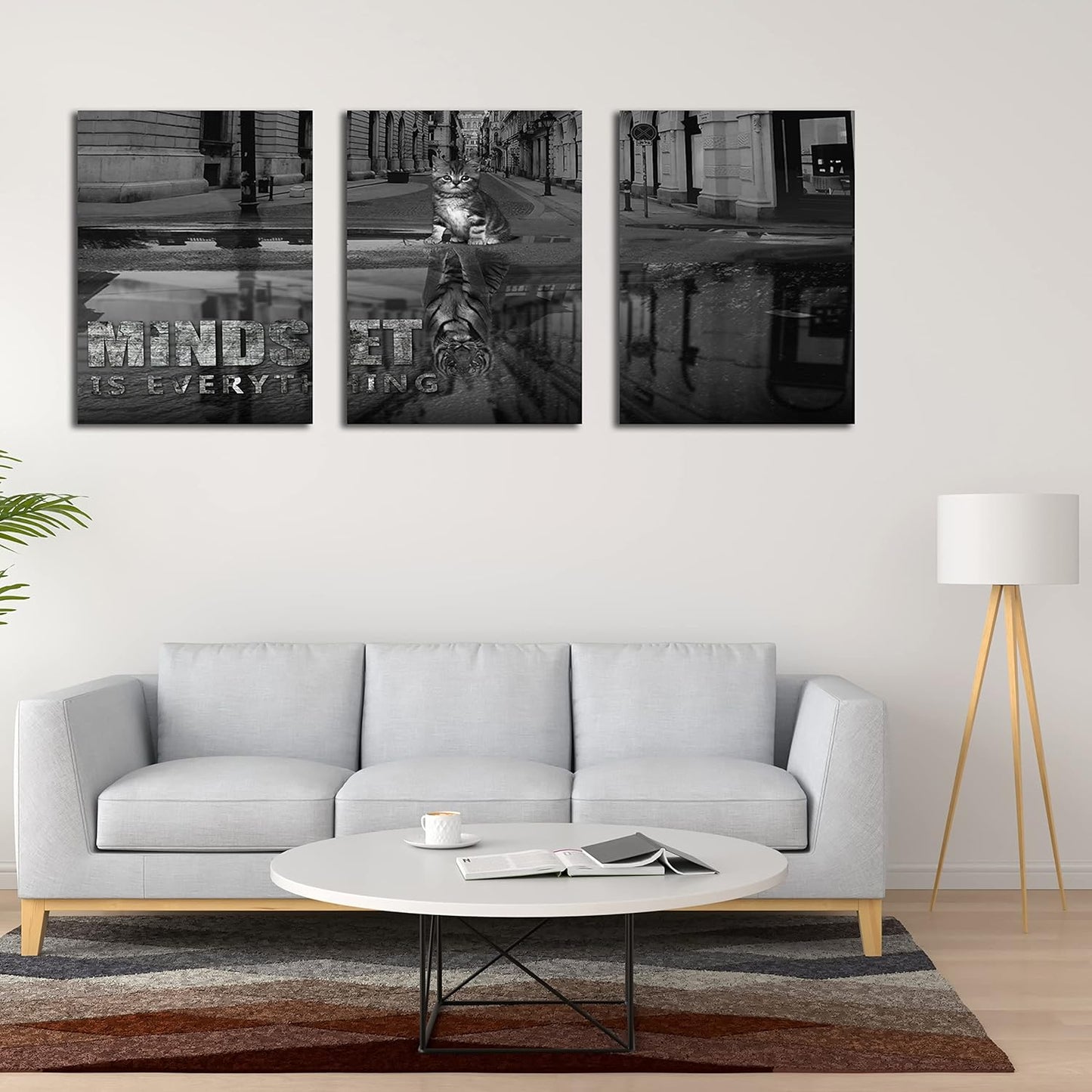 3 Panels Motivational Canvas Wall Art Inspirational Wall Art Entrepreneur Quotes Poster Print Artwork Painting Picture for Framed Home Decoration Living Room office bedroom 36''W x 16''H