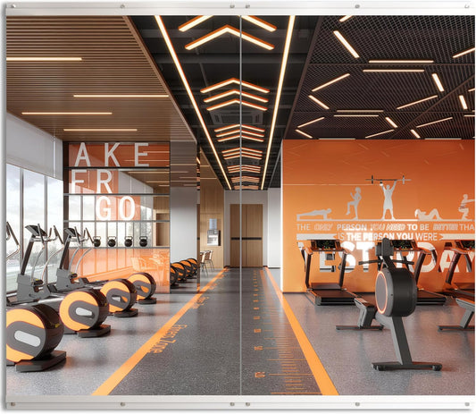 ROOMTEC Workout Mirrors for Home Gym 60"x30"-2PCS, Large Wall Mirror Full Length for Fitness, Yoga, Big Wall Mounted Frameless Glass Mirror for Garage, Dance Studio, Bedroom