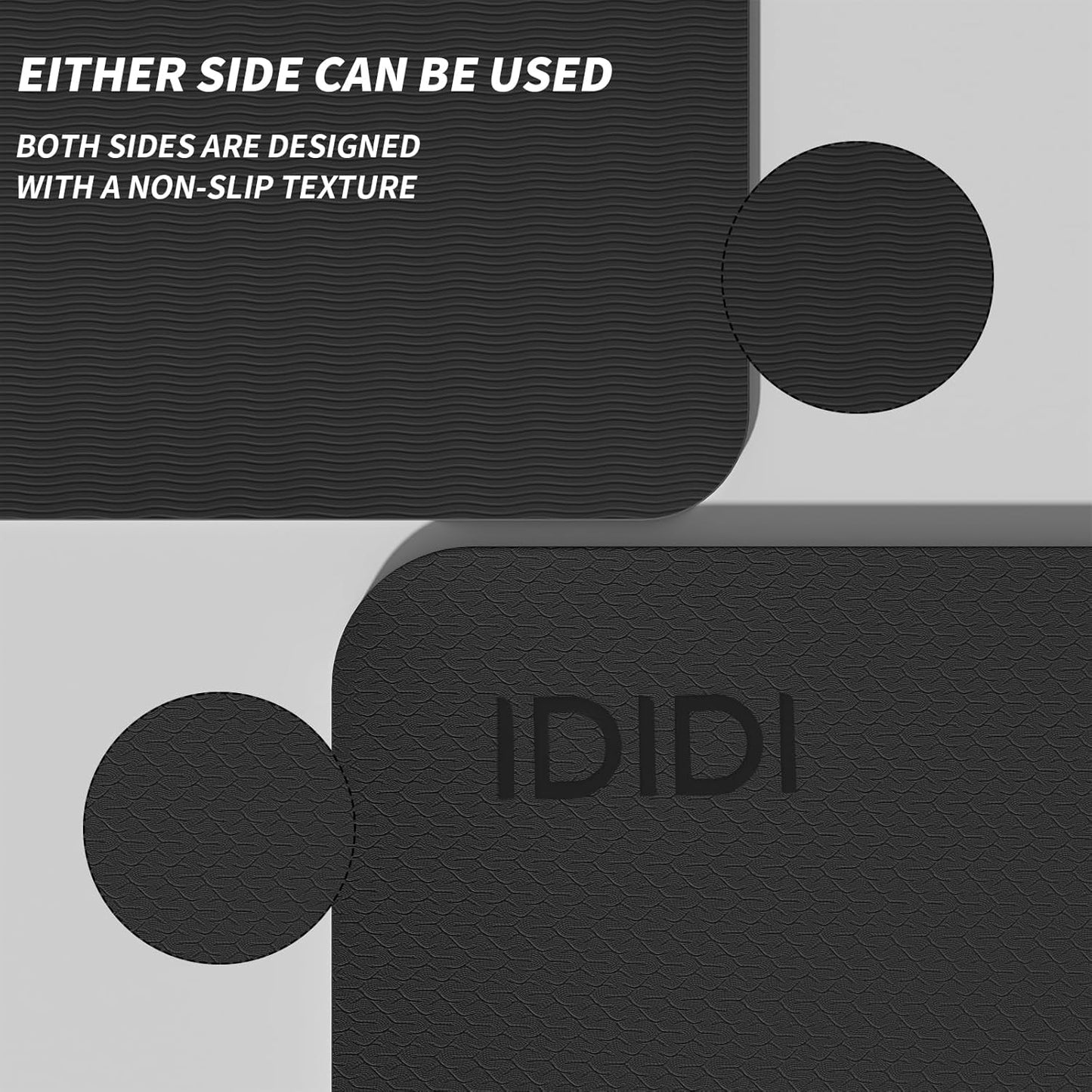 10mm Large Yoga Mat (6'x 4') - Extra Long and Wide 72 x 48 x 0.4 inches, Non-Slip POE Fitness Mat, Eco-Friendly, Thick Wide Exercise Mat for Home Workouts,Ideal for Yoga and Pilates.