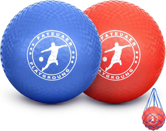 10 Inch Kickball Set, Playground Ball with Carrying Bag, Dodge Balls for Kids and Adults, Bouncing Sport Handball and Toy Ball, Outdoor Rubber Balls Official Camps and Schools Play Ball