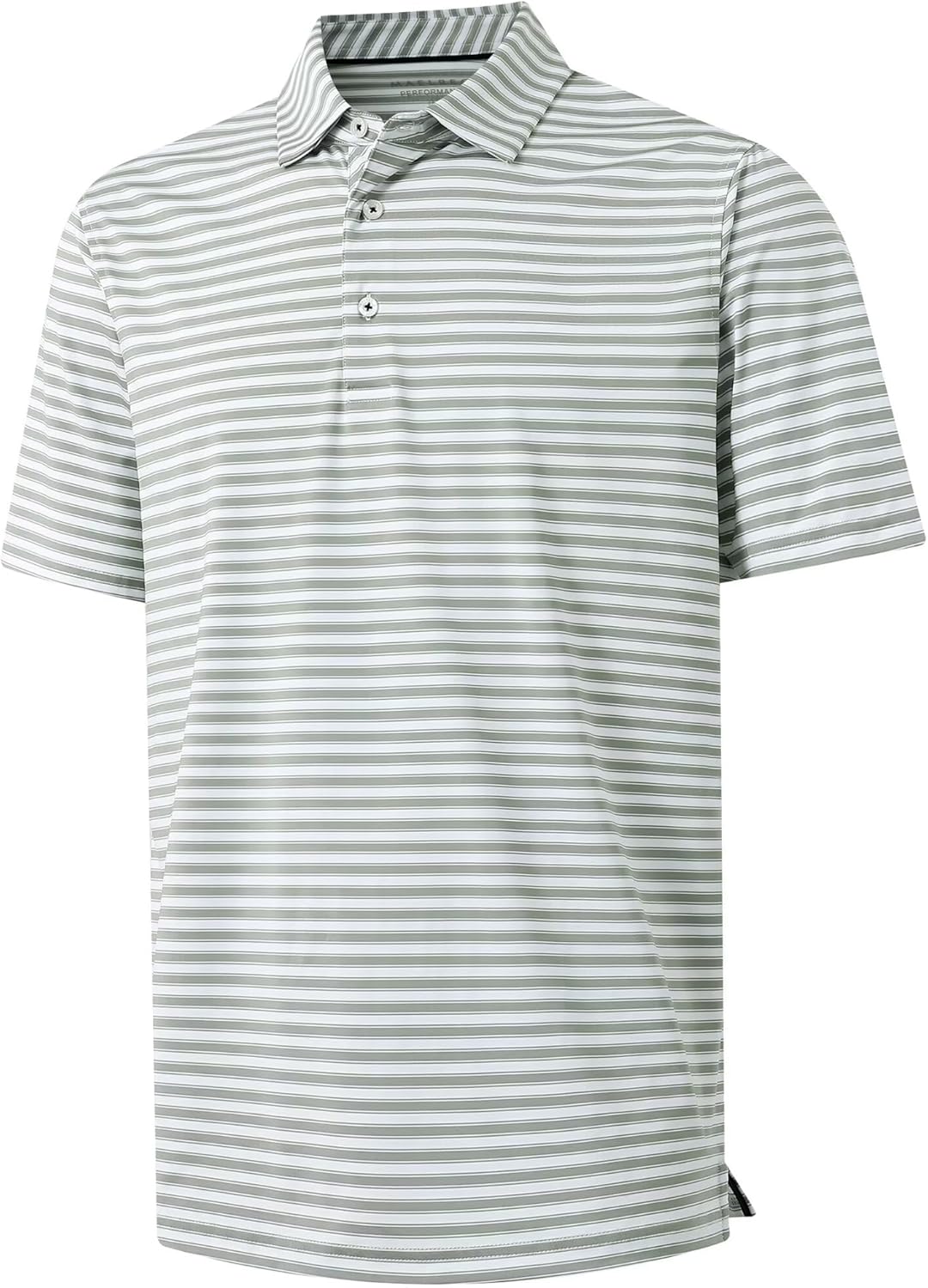 M MAELREG Golf Shirts for Men Short Sleeve Dry Fit Casual Striped Performance Moisture Wicking Collared Mens Polo Shirts