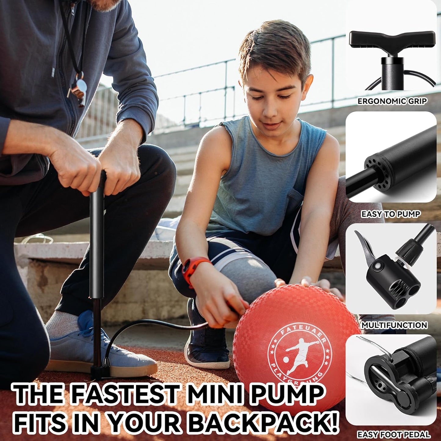 10 Inch Kickball Set, Playground Ball with Carrying Bag, Dodge Balls for Kids and Adults, Bouncing Sport Handball and Toy Ball, Outdoor Rubber Balls Official Camps and Schools Play Ball