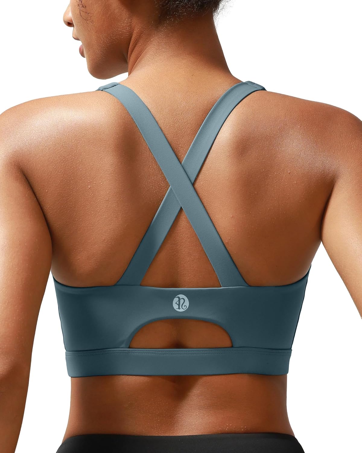 RUNNING GIRL Sports Bra for Women High Support Molded Cup Strappy Running Sports Bras with Sewn in Pads