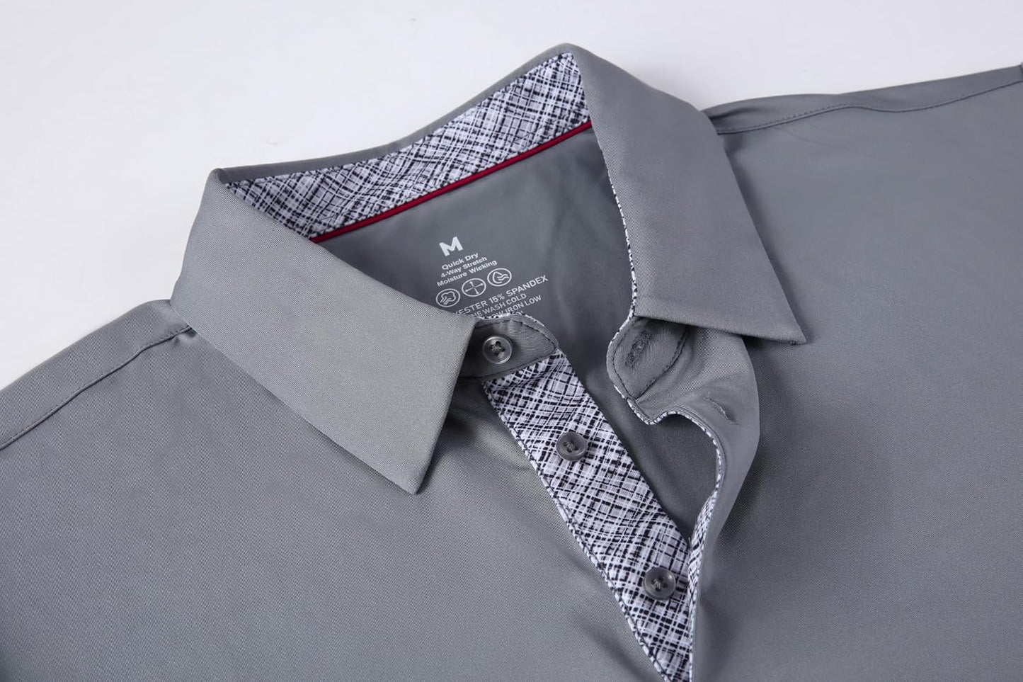 Alex Vando Mens Golf Shirt Moisture Wicking Quick-Dry Solid Short Sleeve Polo Shirts for Men