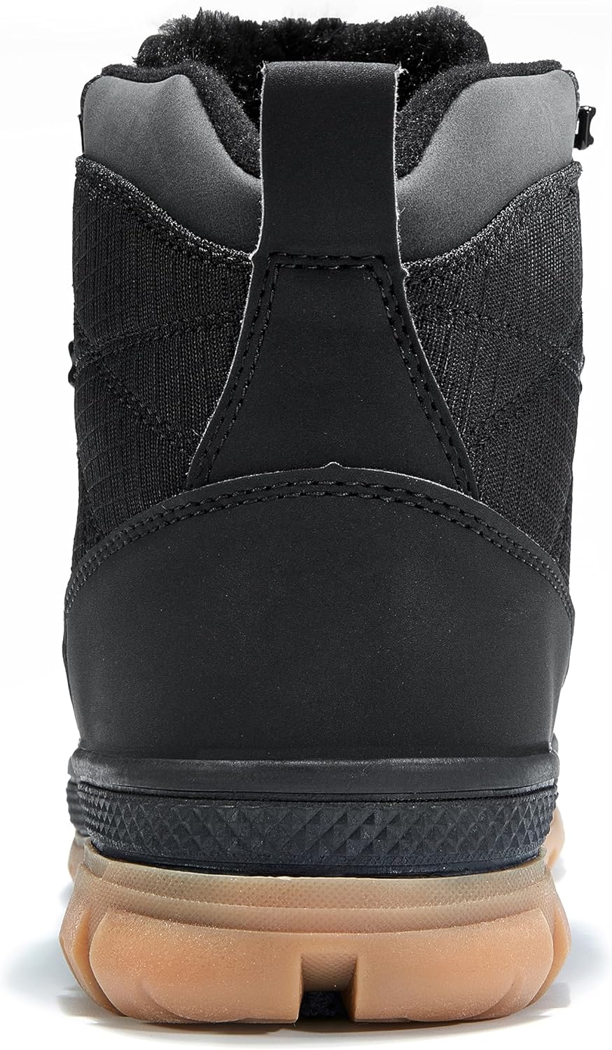 Wondamo Men's Snow Boots Lightweight Waterproof Winter Boots Fur Lined Anti-slip Cold Weather Shoes